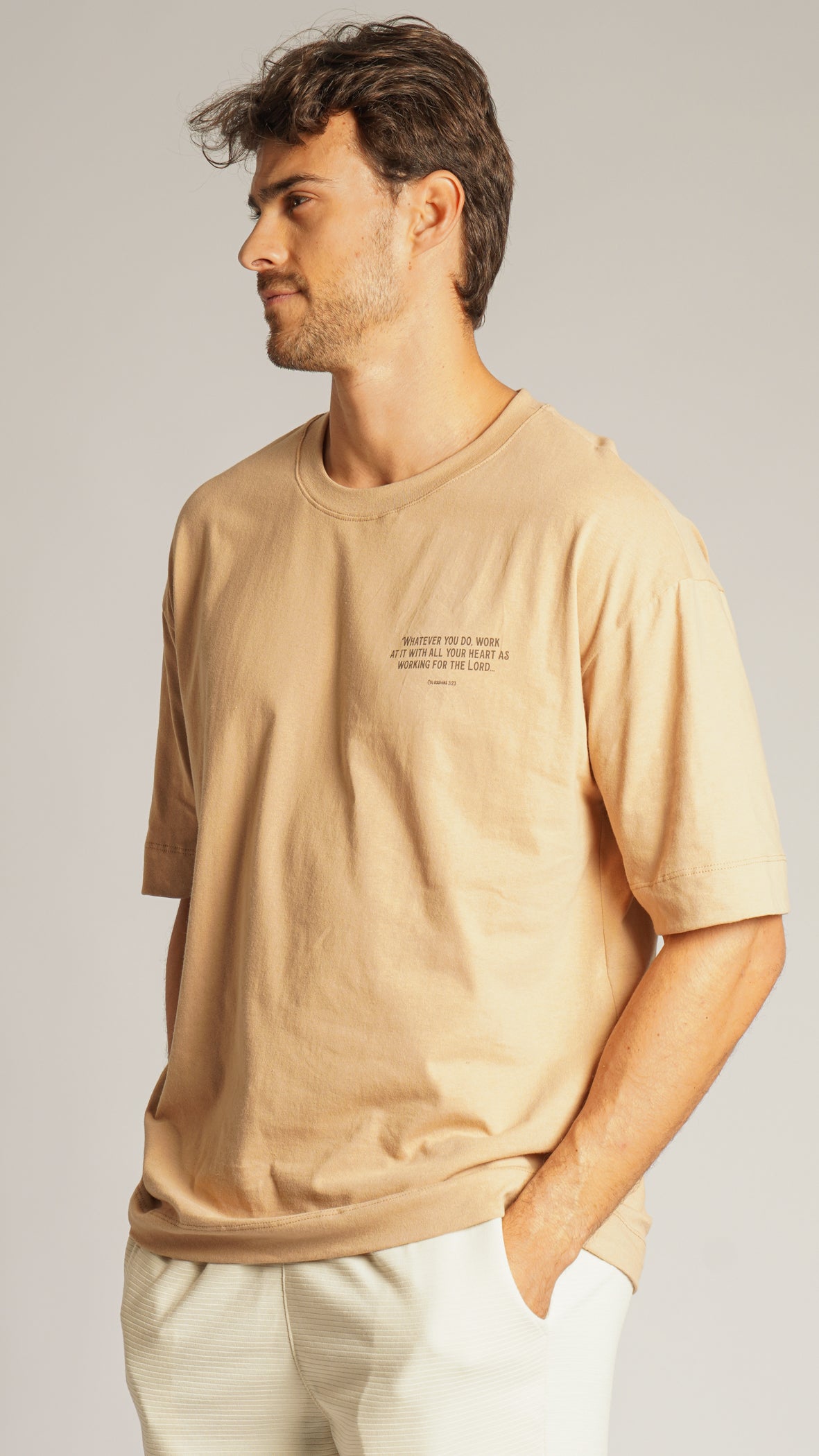 Camiseta Oversized - Ocre