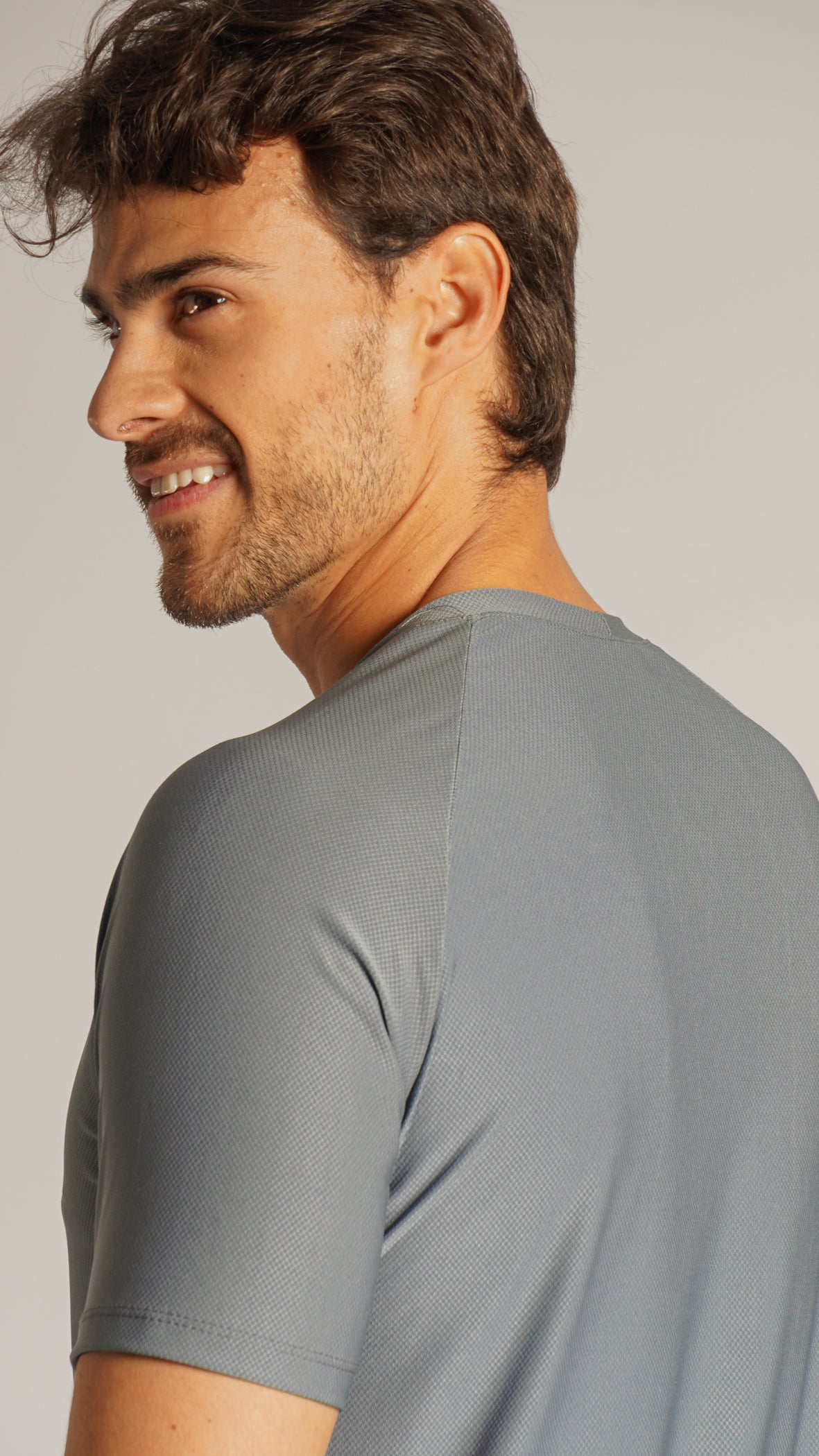 Camiseta Slim Dry Fit - Cinza