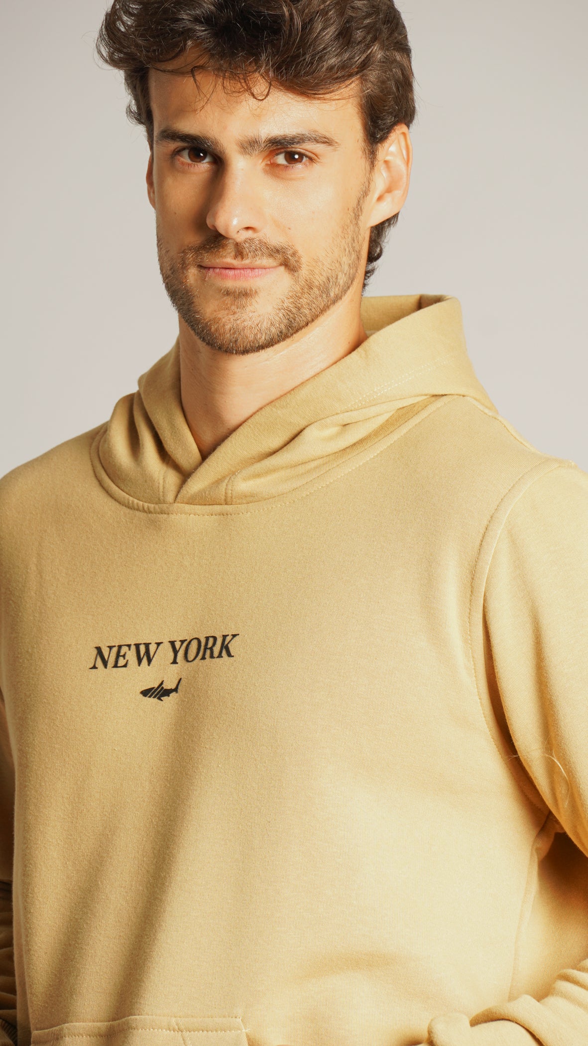 Moletom Canguru Premium New York - Ocre
