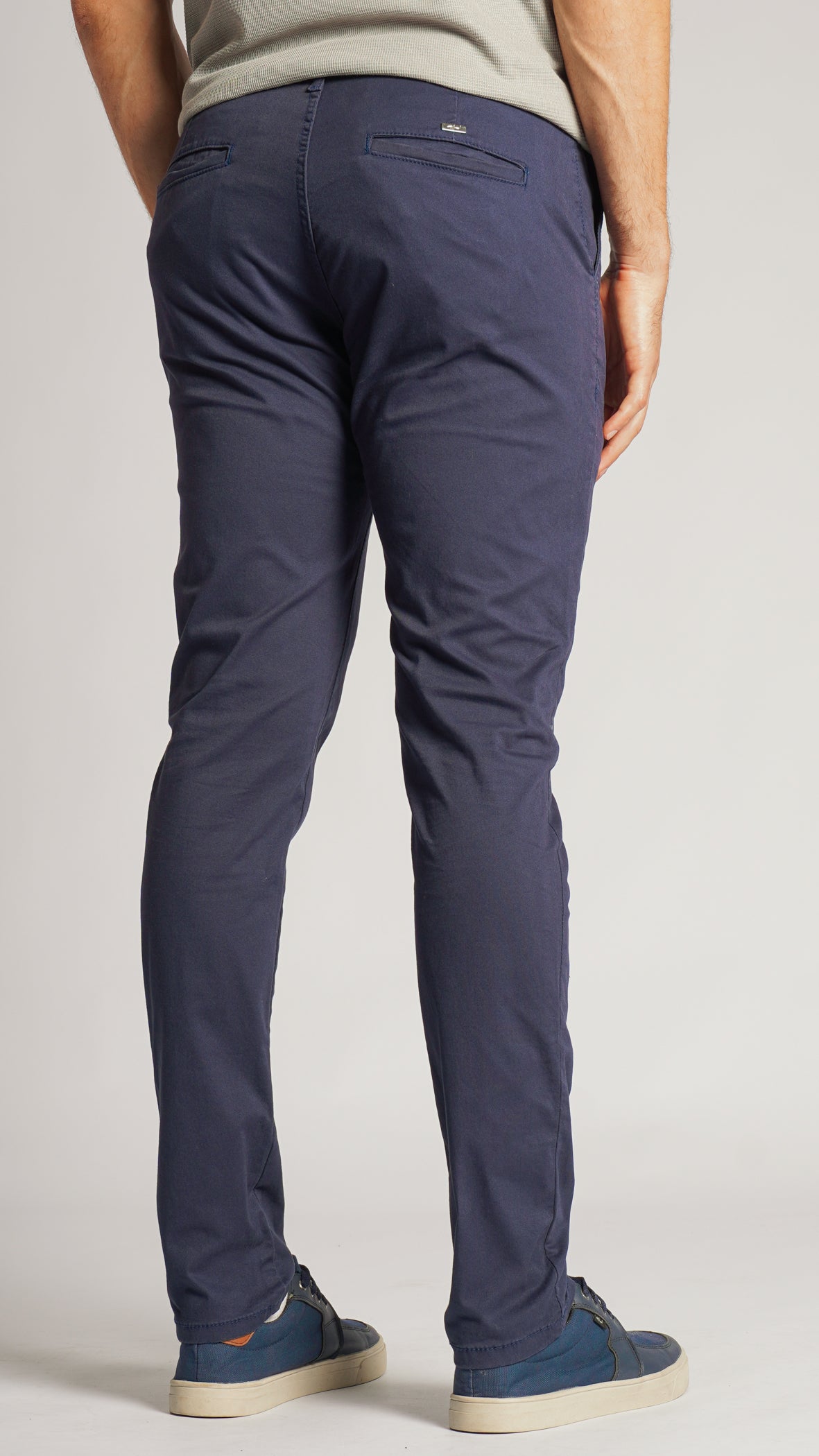 Calça Sarja Bolso Faca - Azul Petróleo