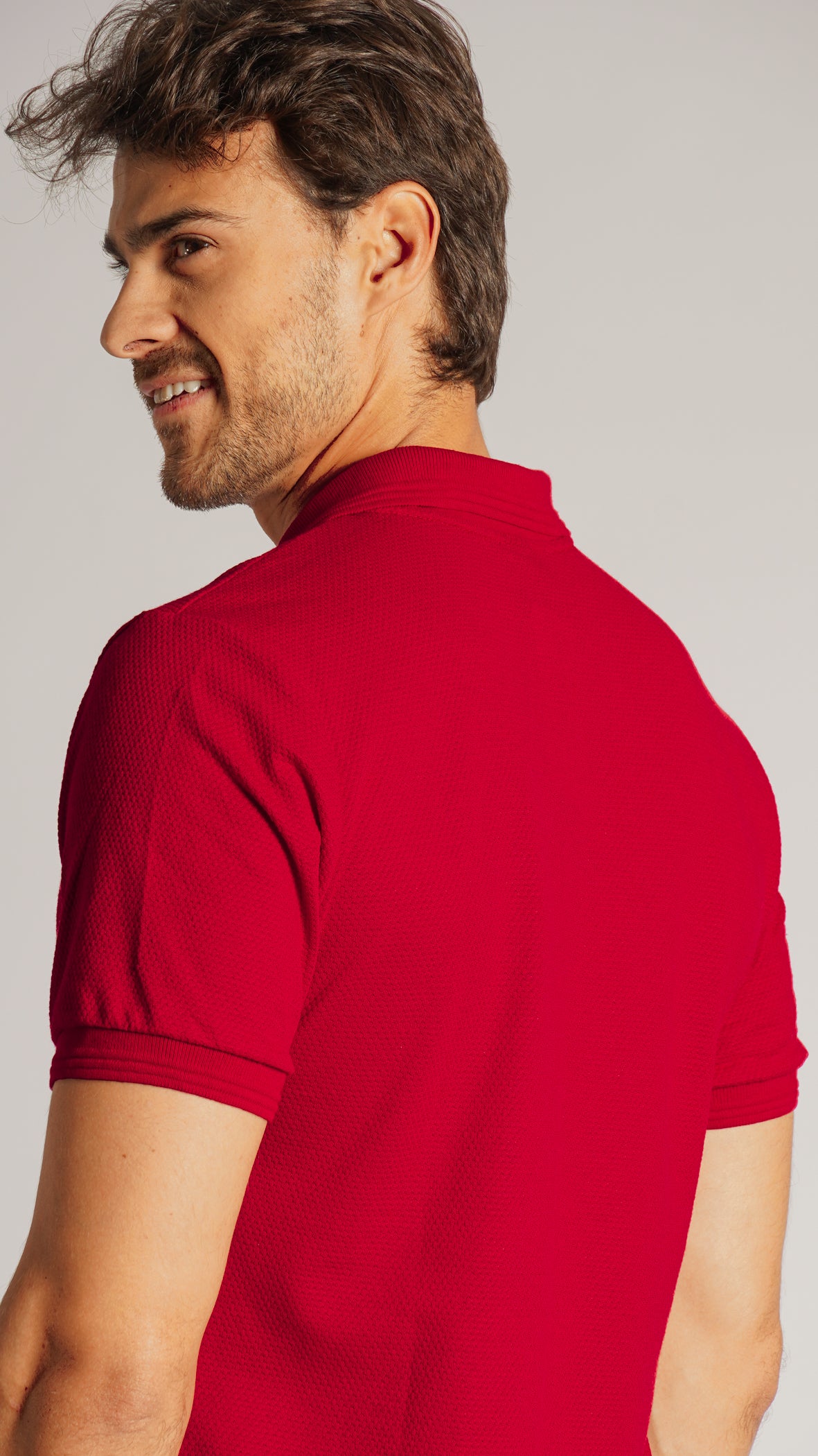 Camisa Polo Colmeia - Vermelha