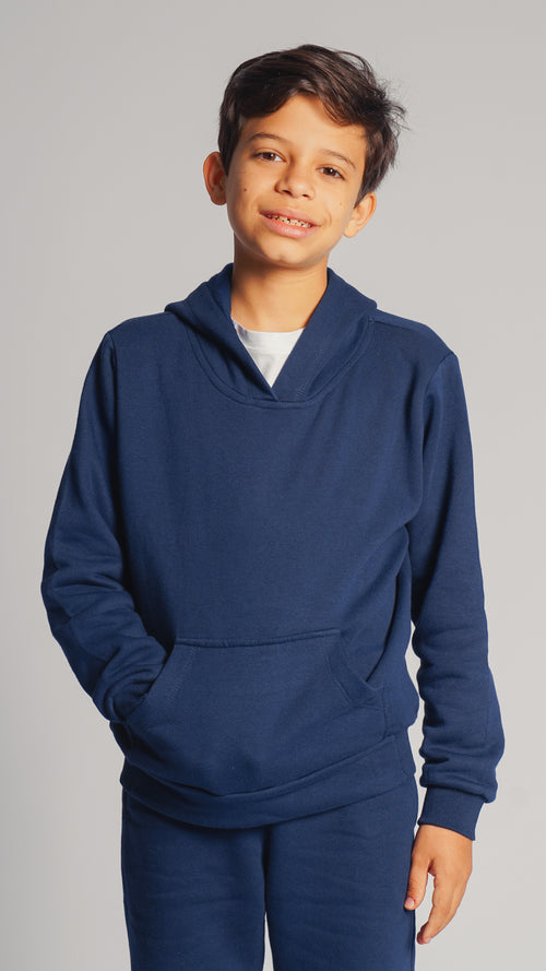 Moletom Canguru Kids Unissex - Azul Marinho