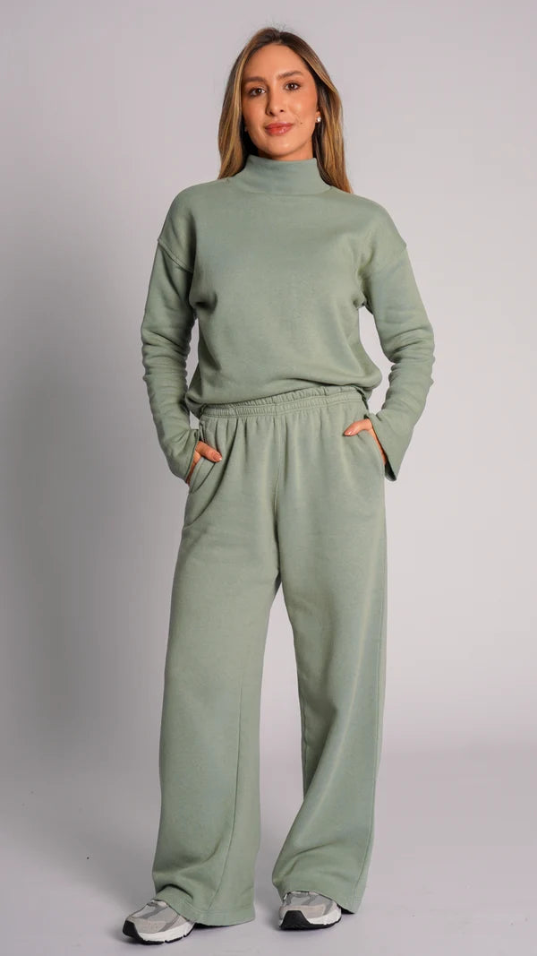 Conjunto Moletom Premium Gola Alta - Verde