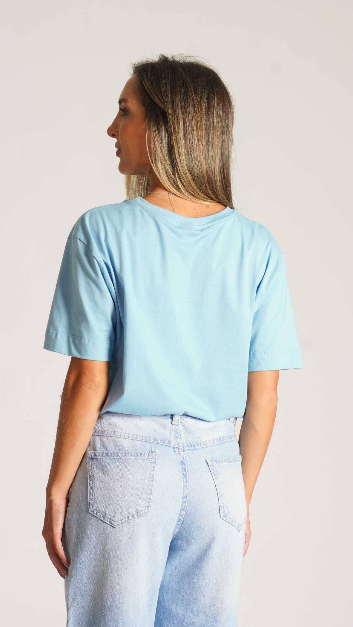 Camiseta Oversized Faith Over Fear - Azul