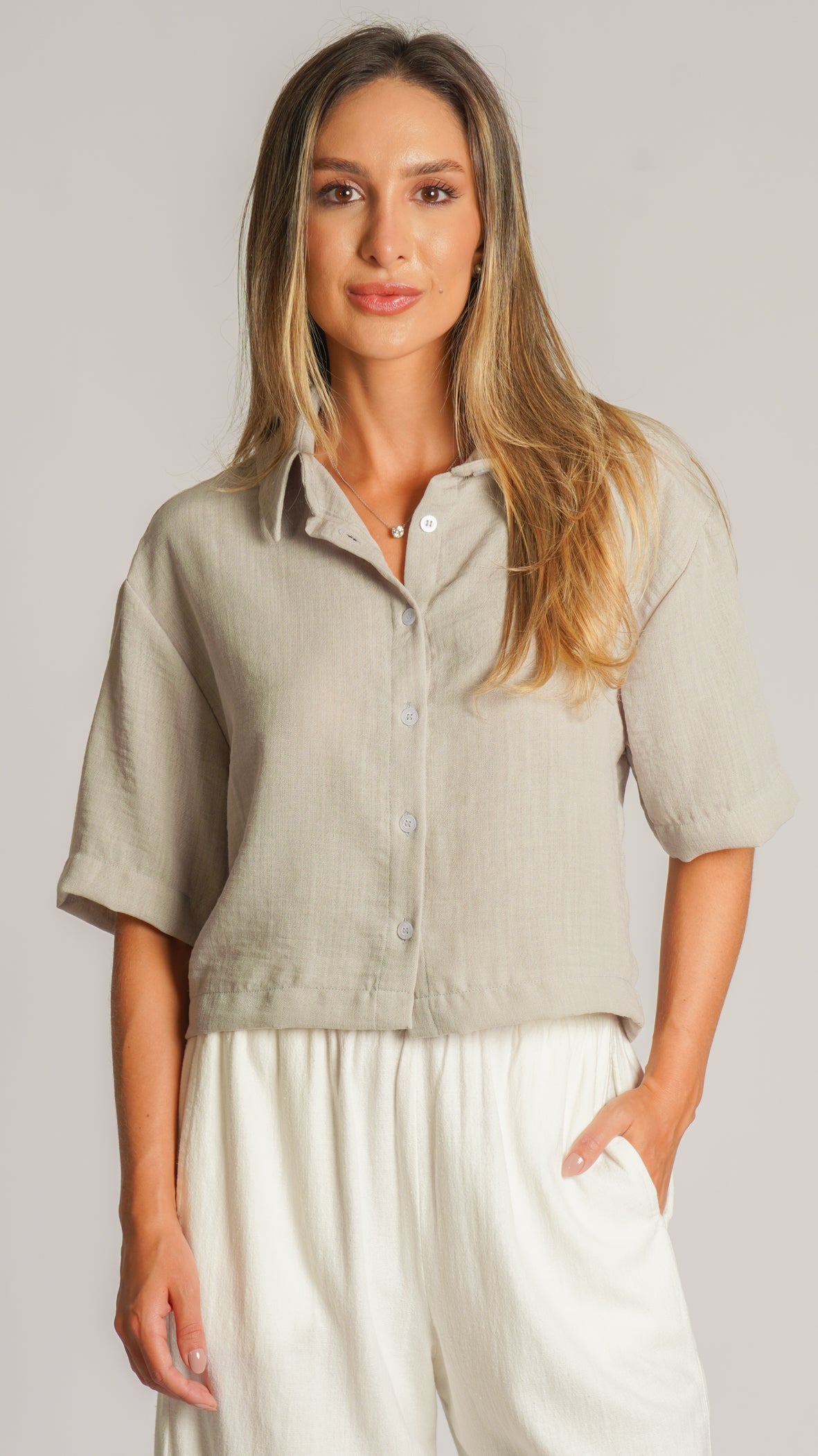 Camisa Oversized - Areia