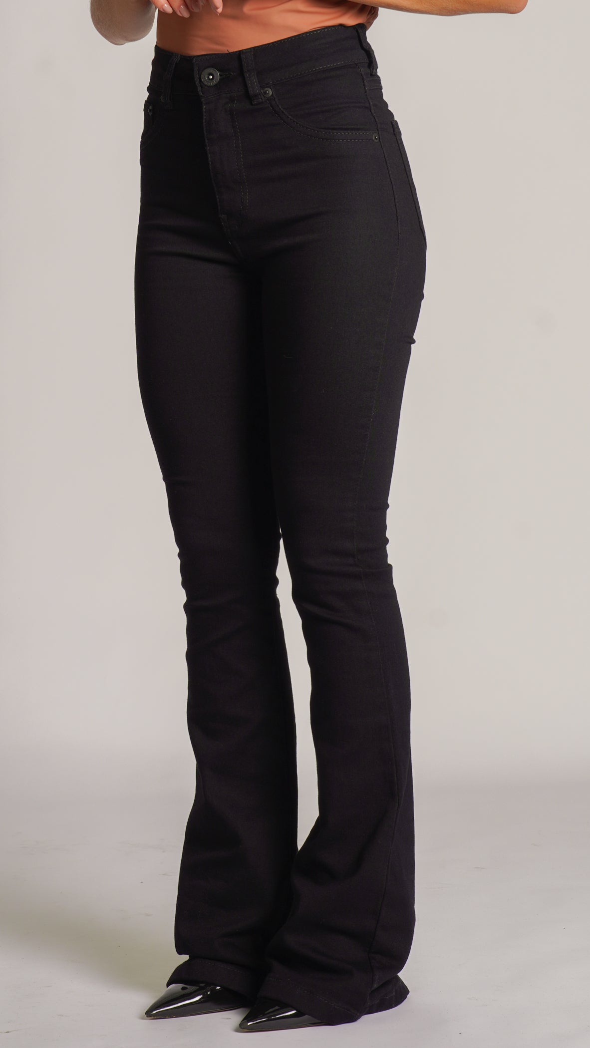 Calça Jeans Flare - Preta