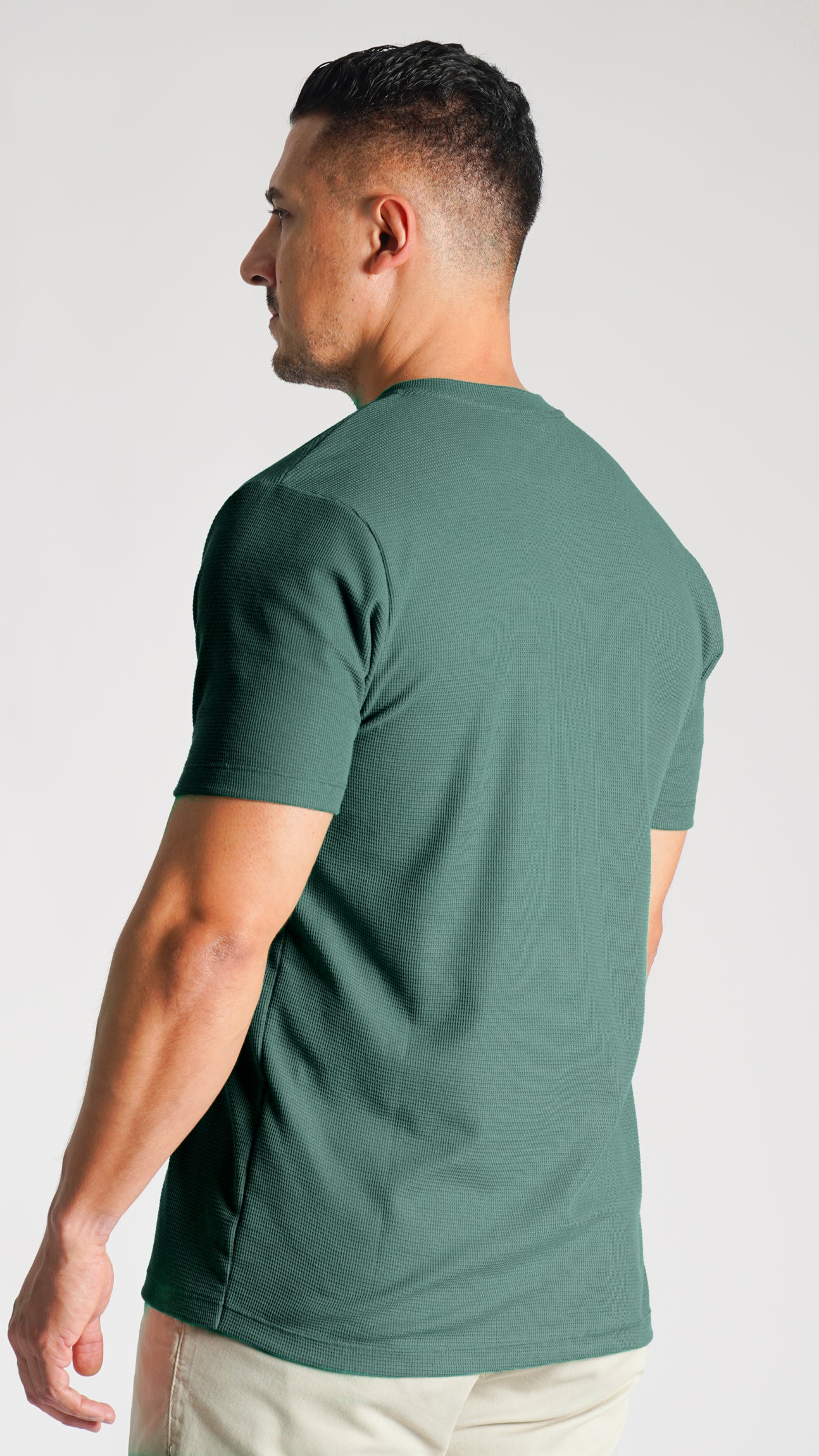 Camiseta Tricô Gola Portuguesa - Verde Petróleo