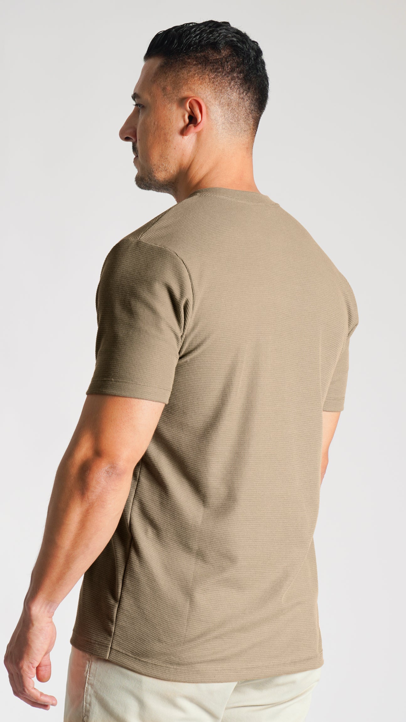 Camiseta Tricô Gola Portuguesa - Bege