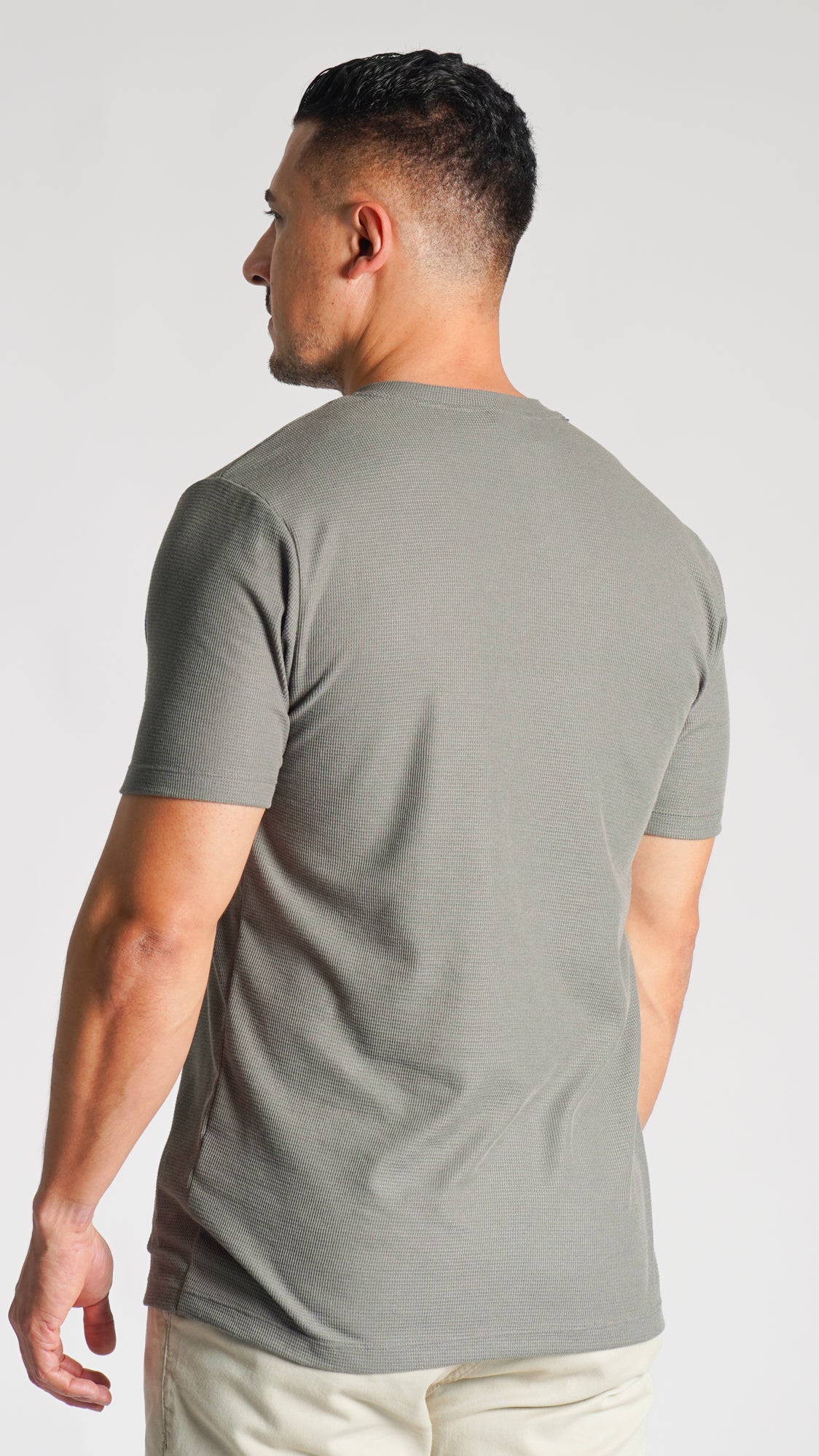 Camiseta Tricô Gola Portuguesa - Grafite