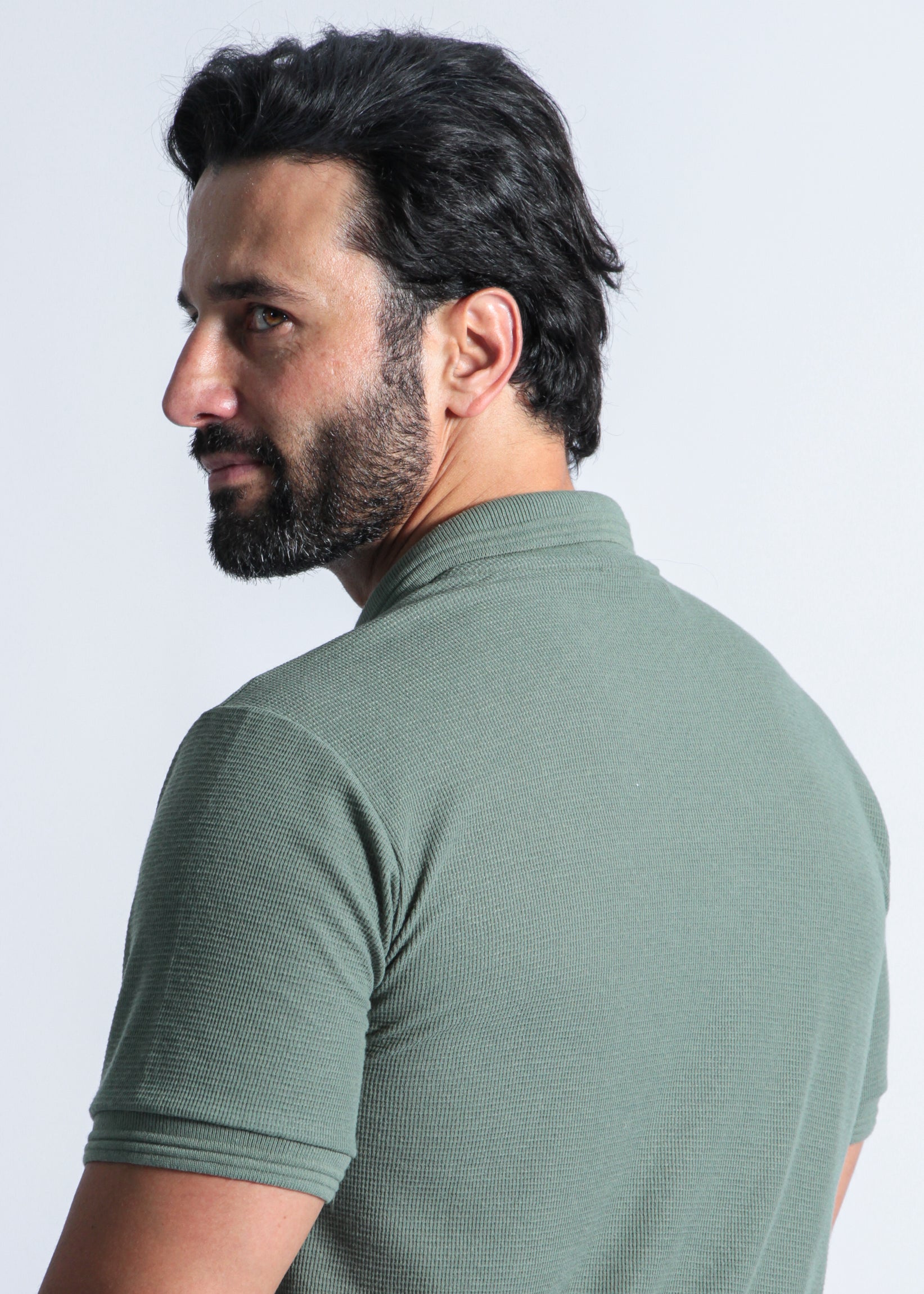 Camisa Polo Tricô Diamond - Verde Militar