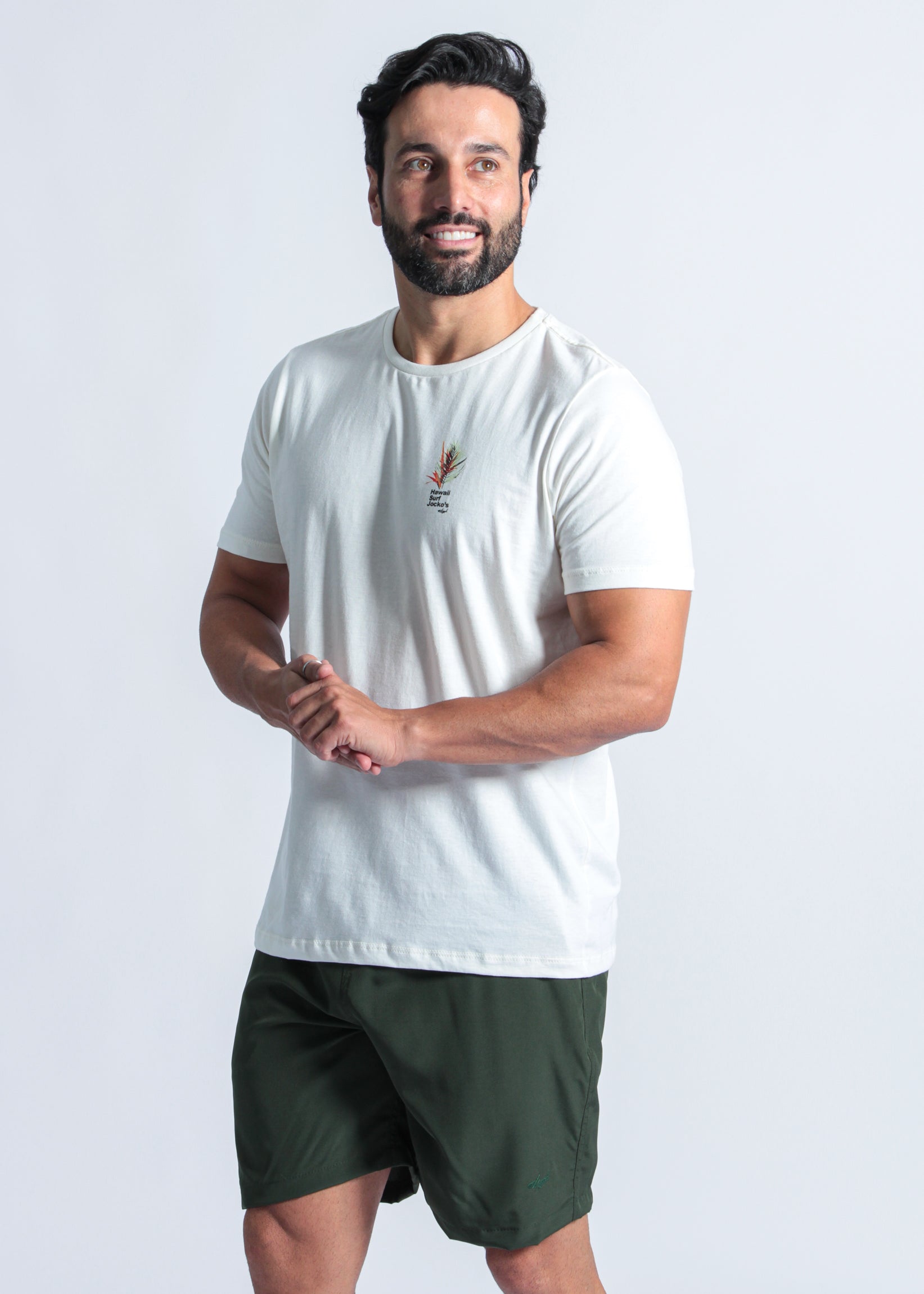 Camiseta Estampada Hawaii Surf - Off White