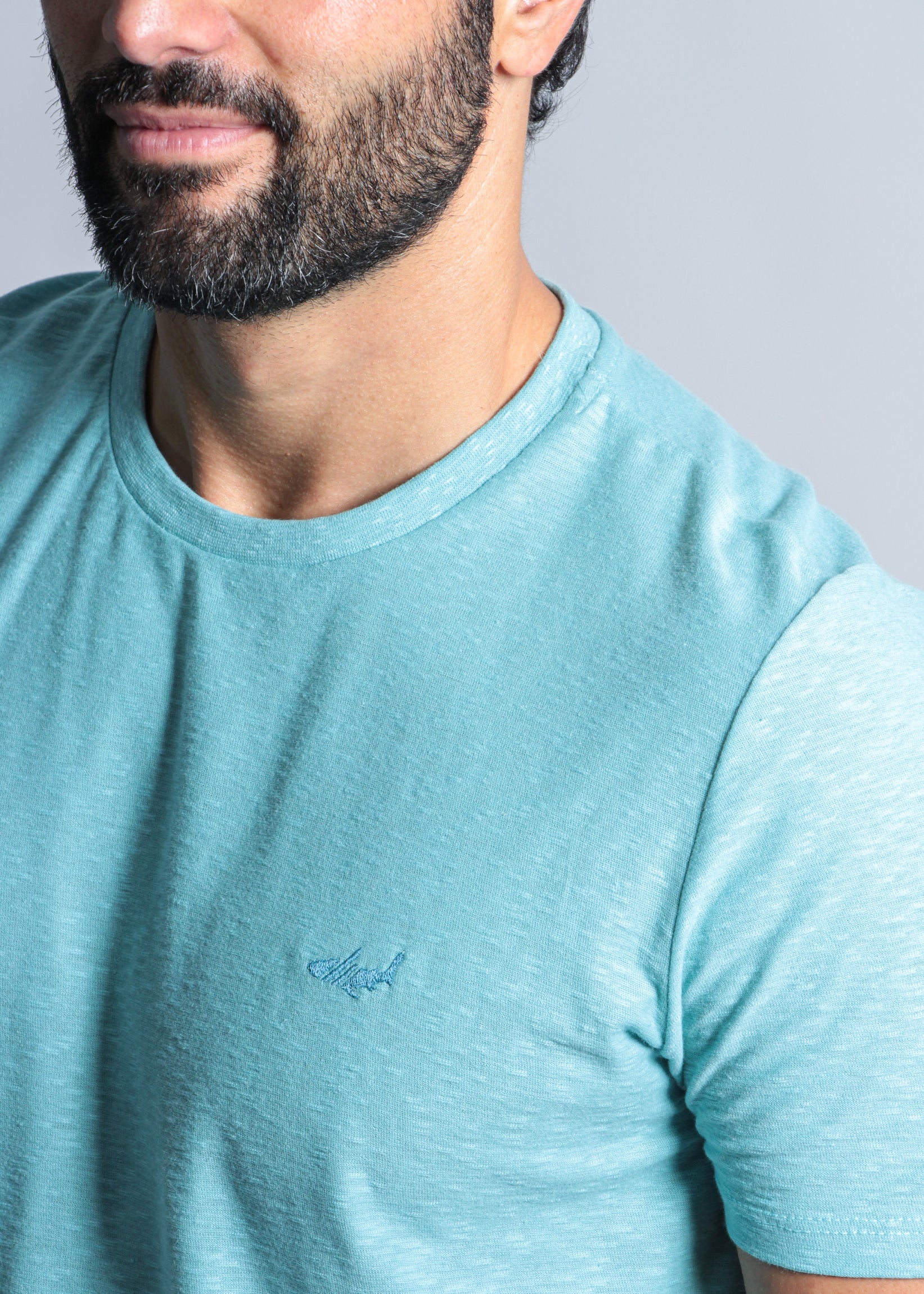 Camiseta Slim Flamê - Azul