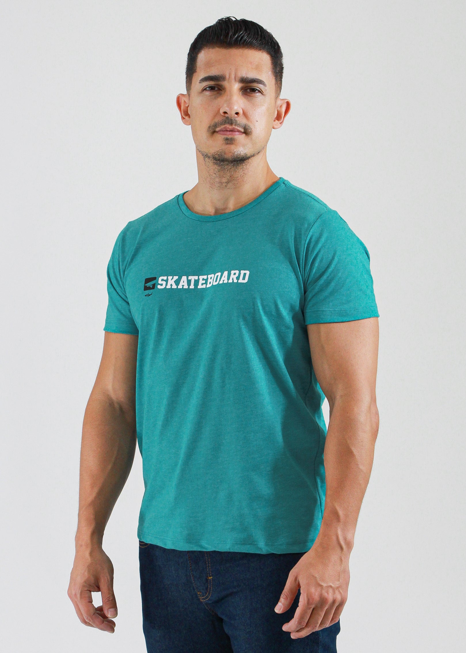 Camiseta Estampada Skatboard - Verde