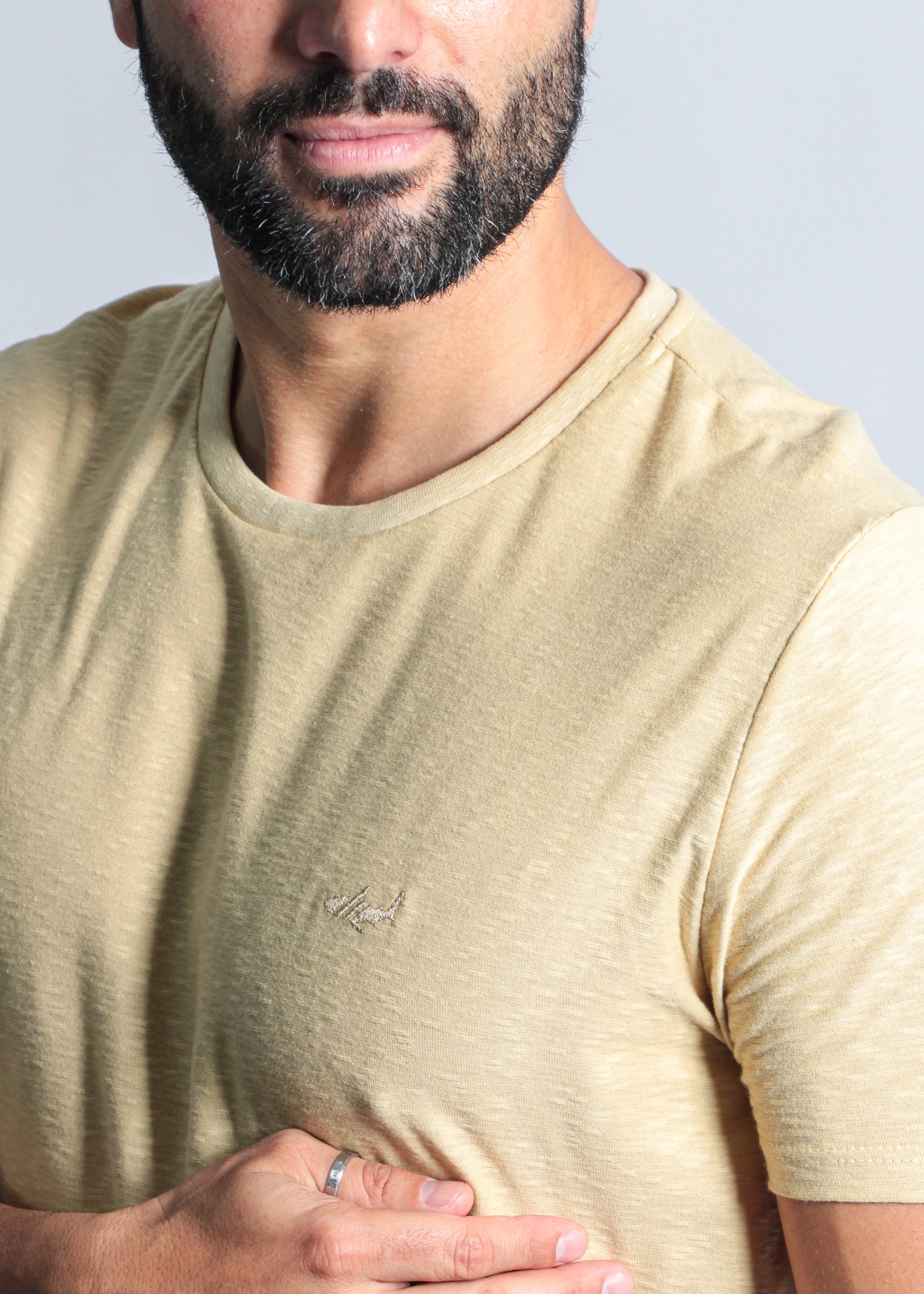 Camiseta Slim Flamê - Bege