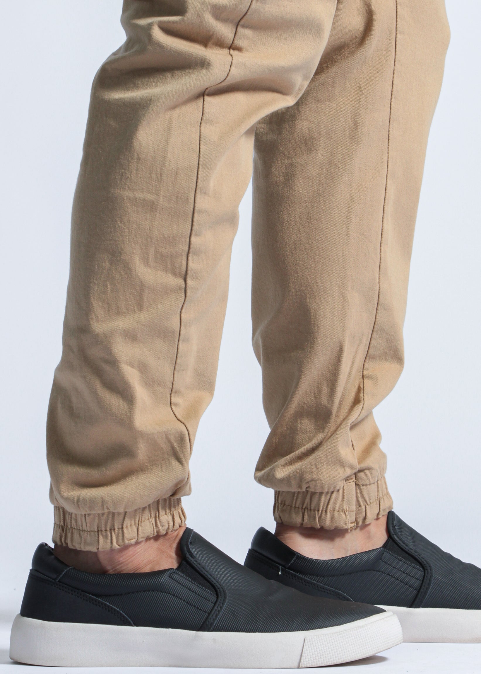 Calça Jeans Jogger - Caqui