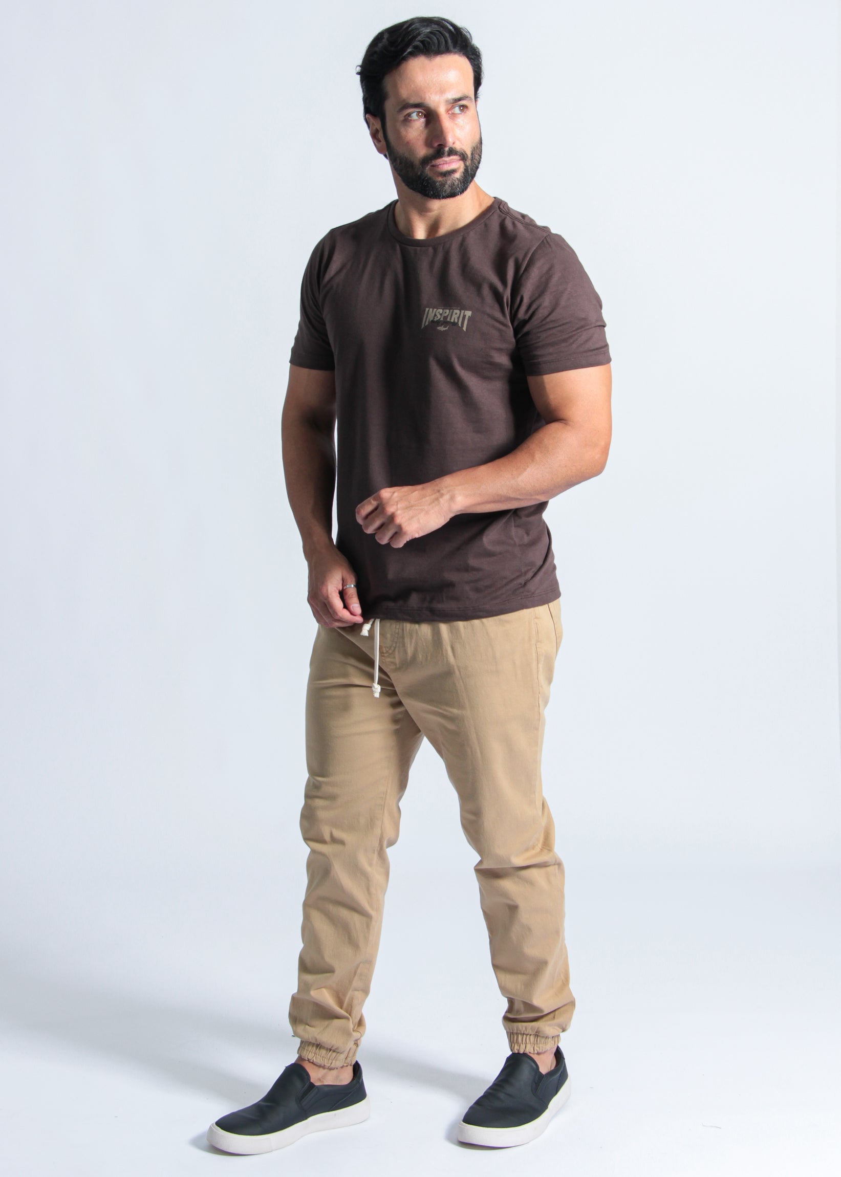 Calça Sarja Jogger - Caqui