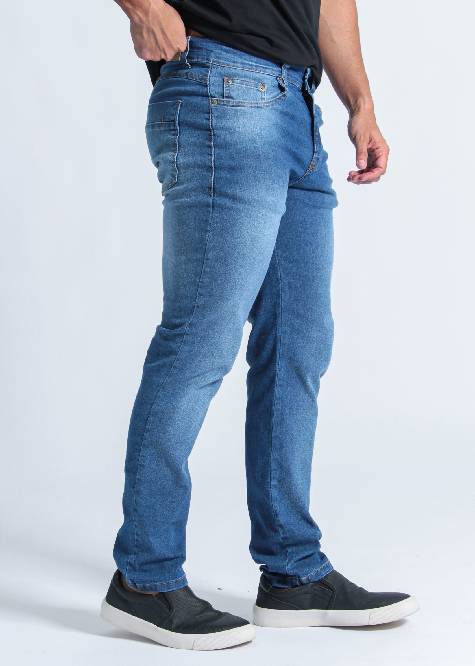 Calça Jeans - Escura Linha Caramelo