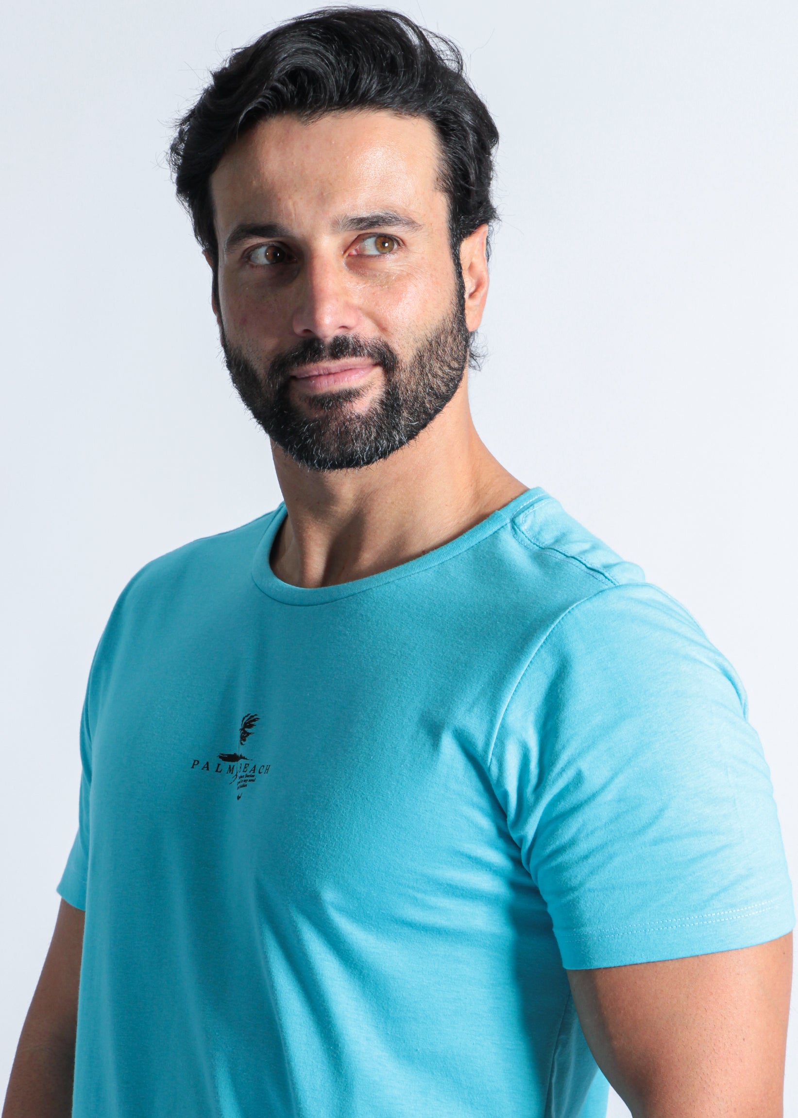 Camiseta Estampada Palm Beach - Azul