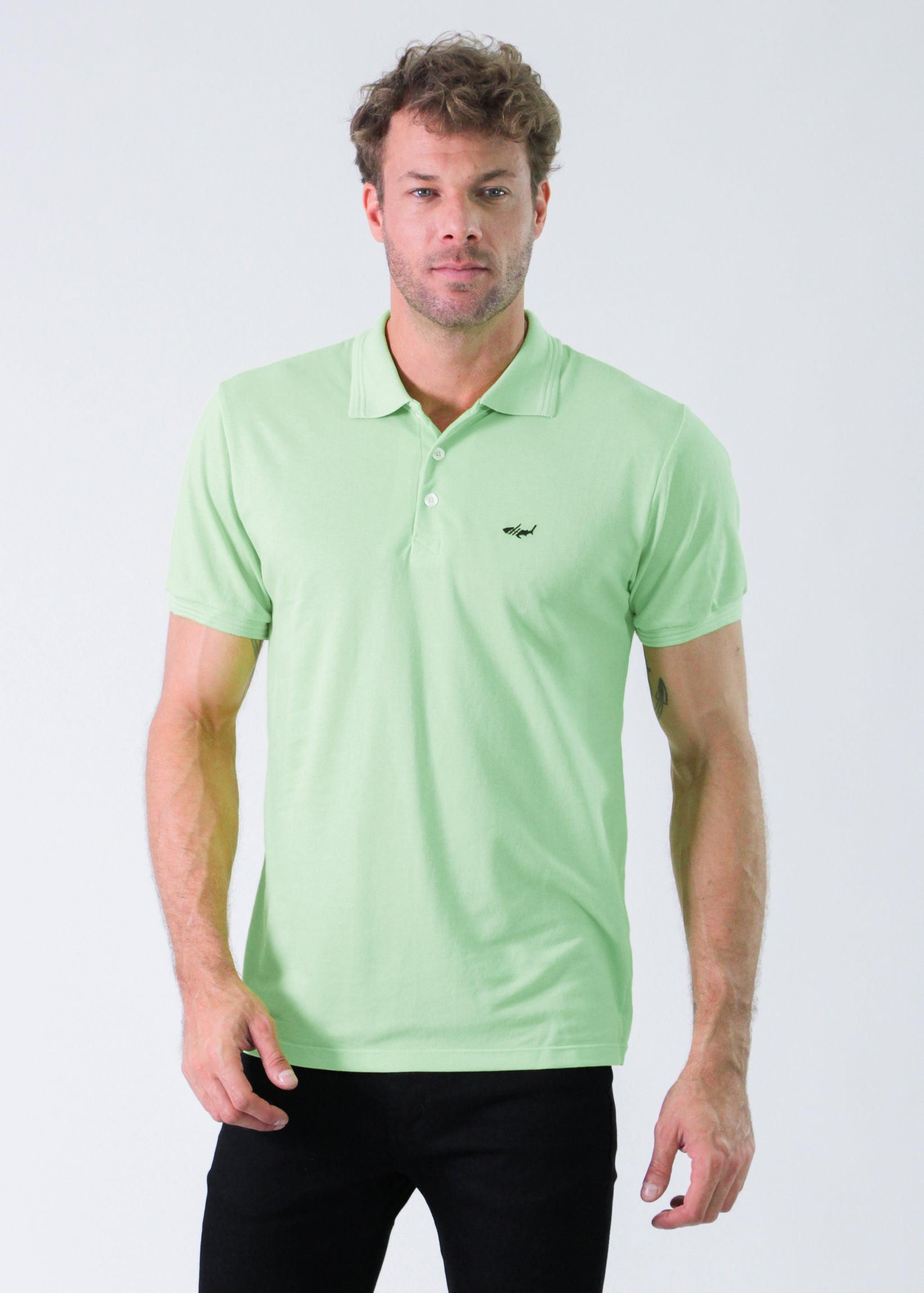 Camisa Polo Piquet - Verde Bebê