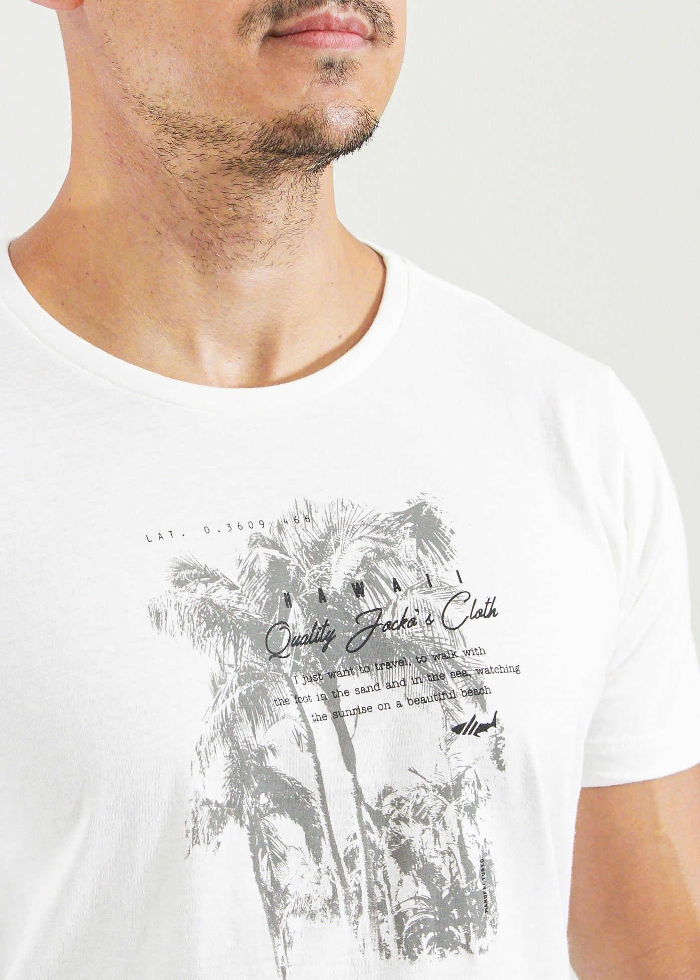 Camiseta Estampada Beach - Cru