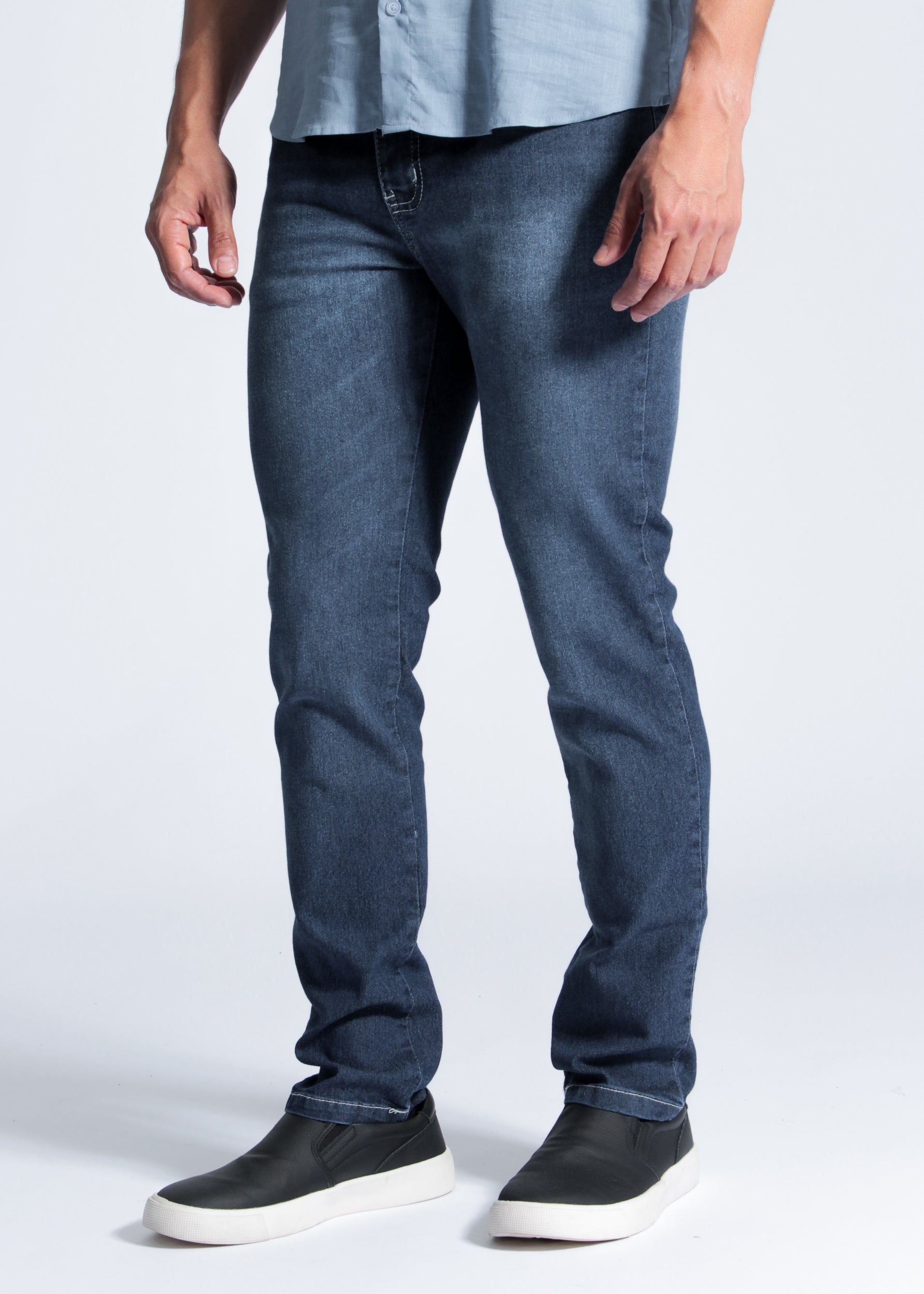 Calça Jeans - Escura Linha Branca