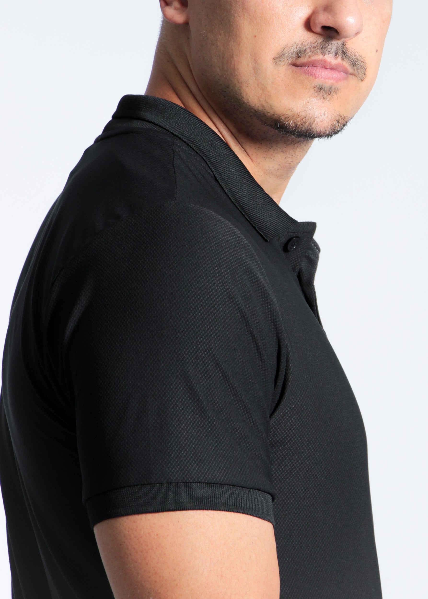 Camisa Polo Dry Fit - Preta