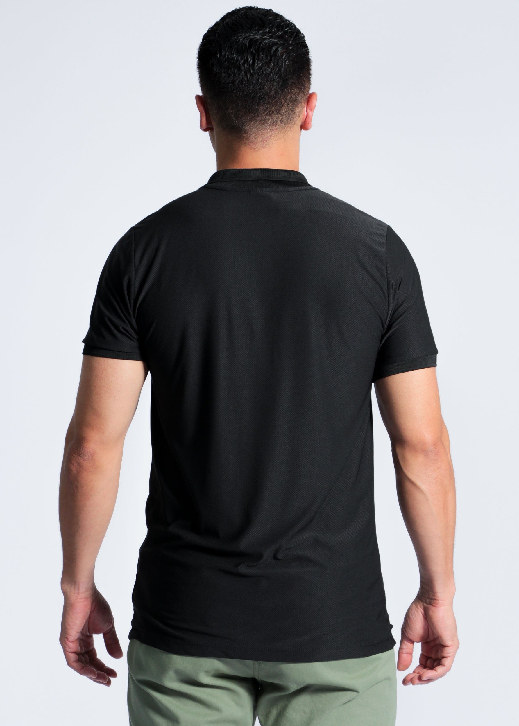 Camisa Polo Dry Fit - Preta