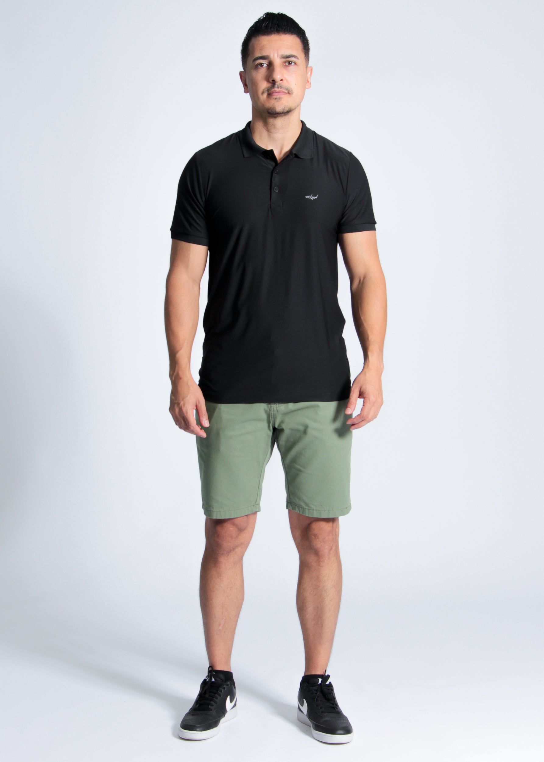 Camisa Polo Dry Fit - Preta