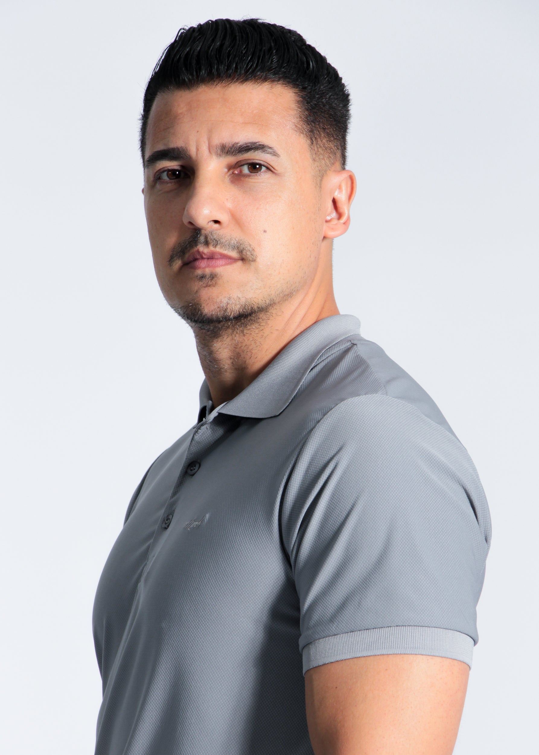 Camisa Polo Dry Fit - Cinza