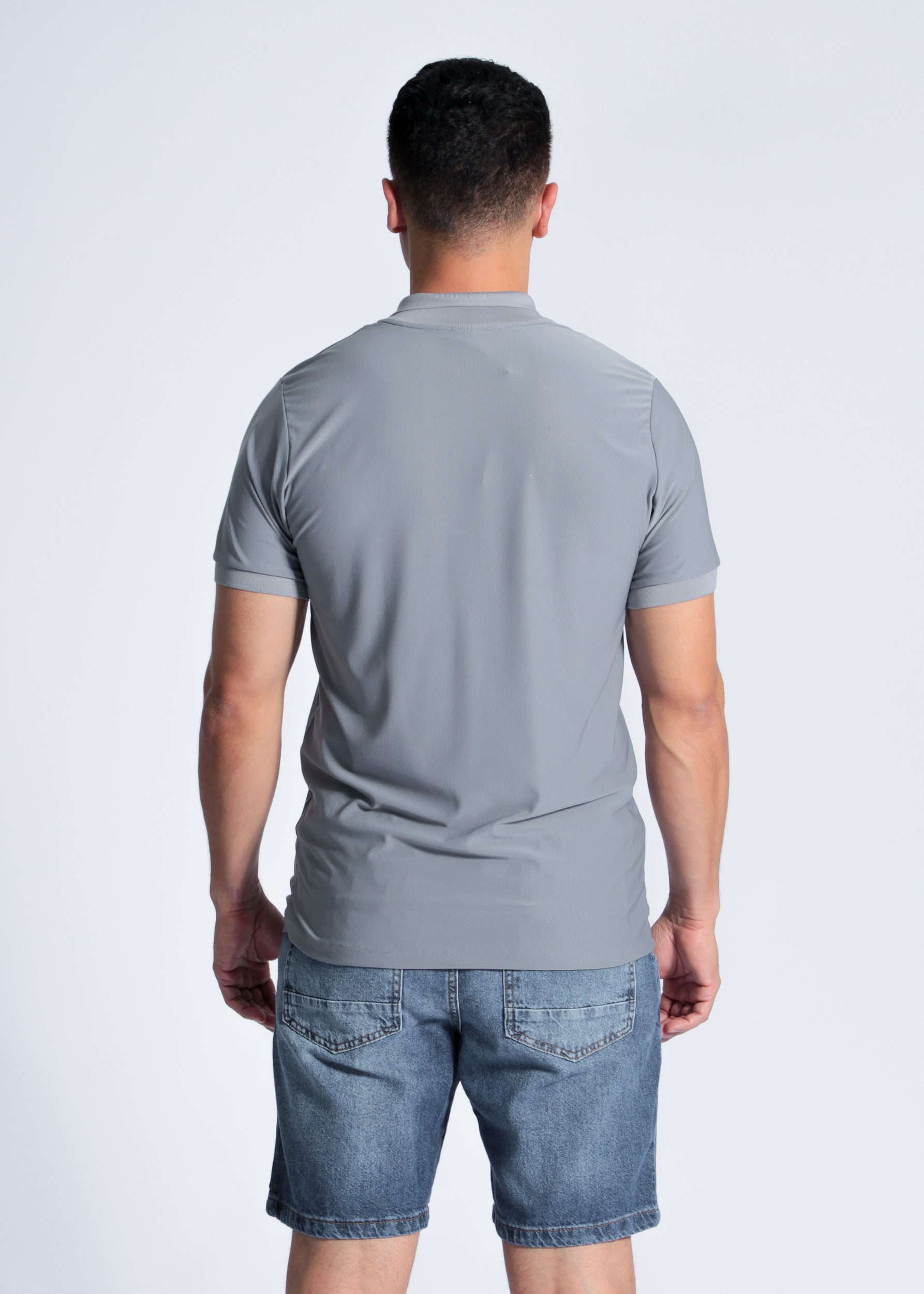 Camisa Polo Dry Fit - Cinza