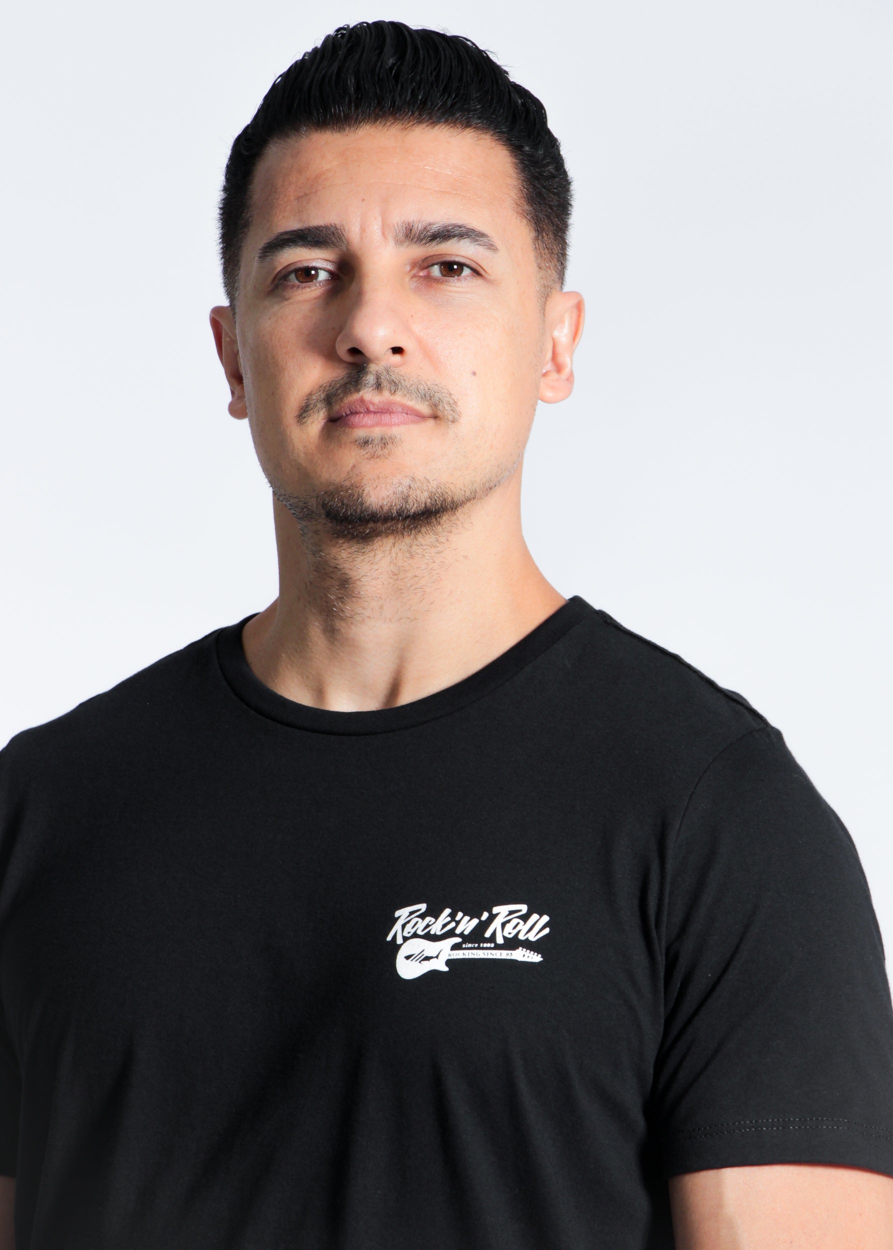 Camiseta Estampada Rock n' Roll - Preta