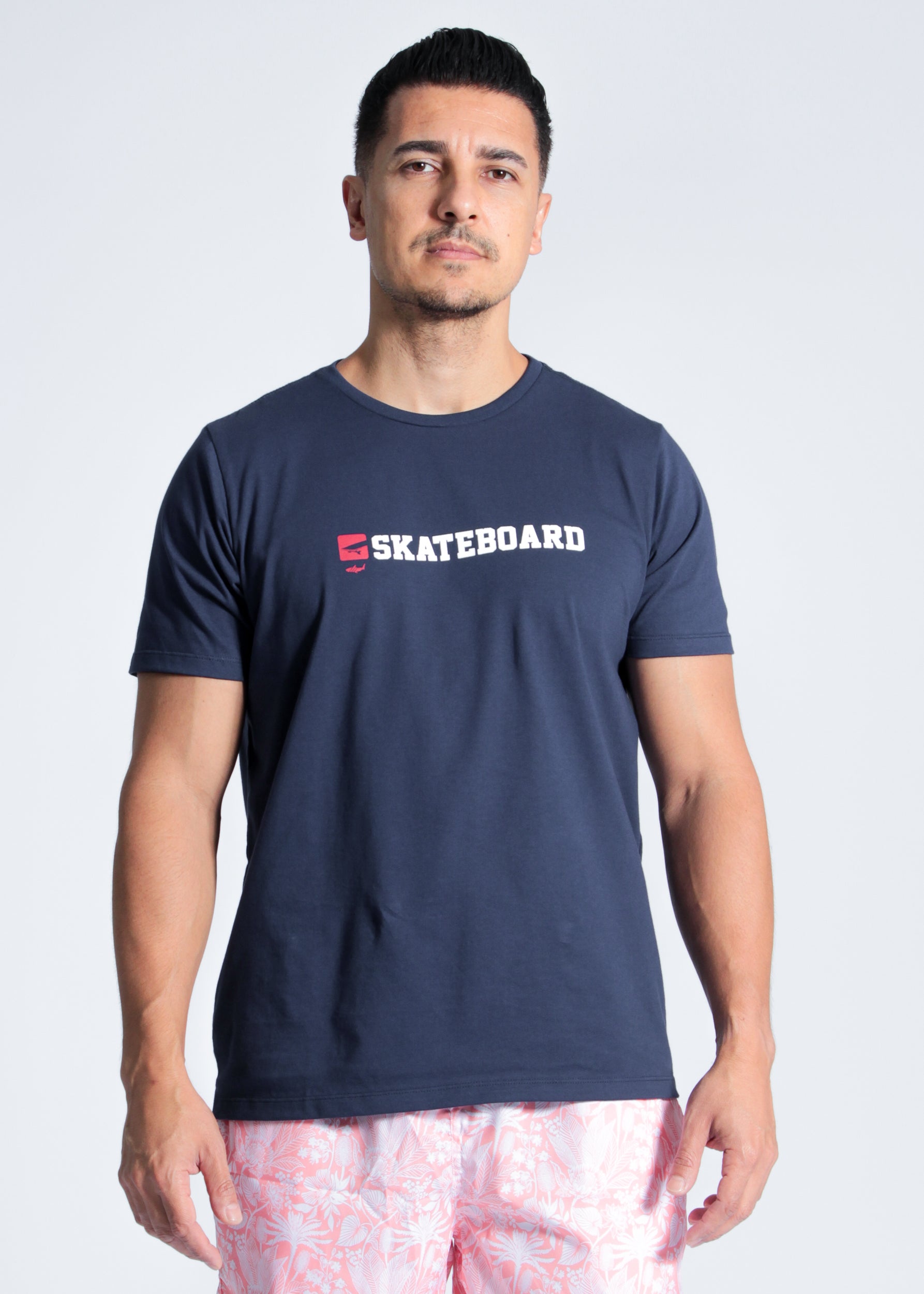 Camiseta Estampada Skateboard - Azul