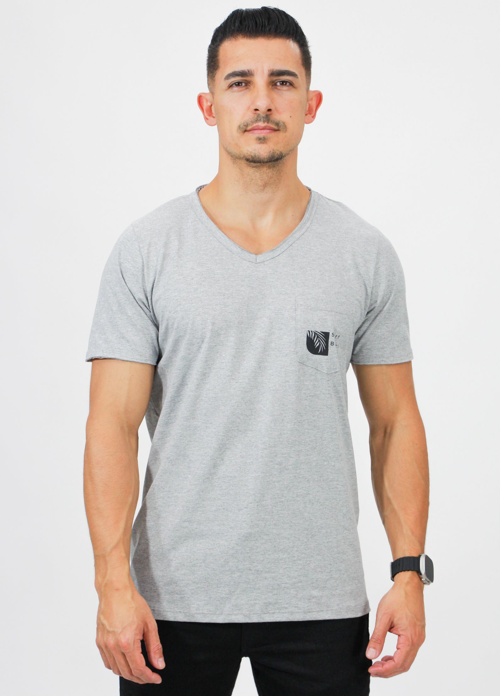 Camiseta Slim Bolso - Cinza