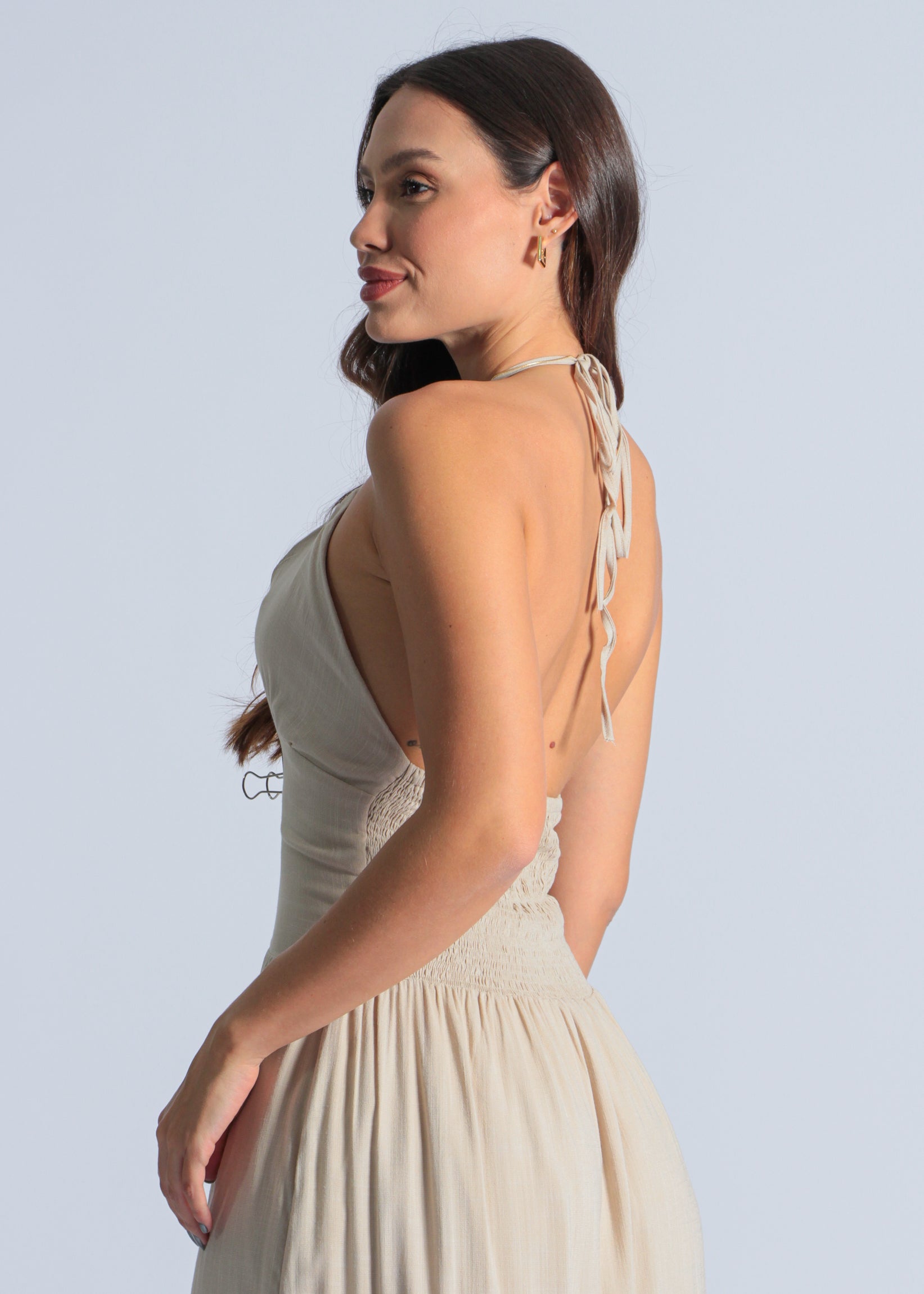 Vestido Longo - Bege