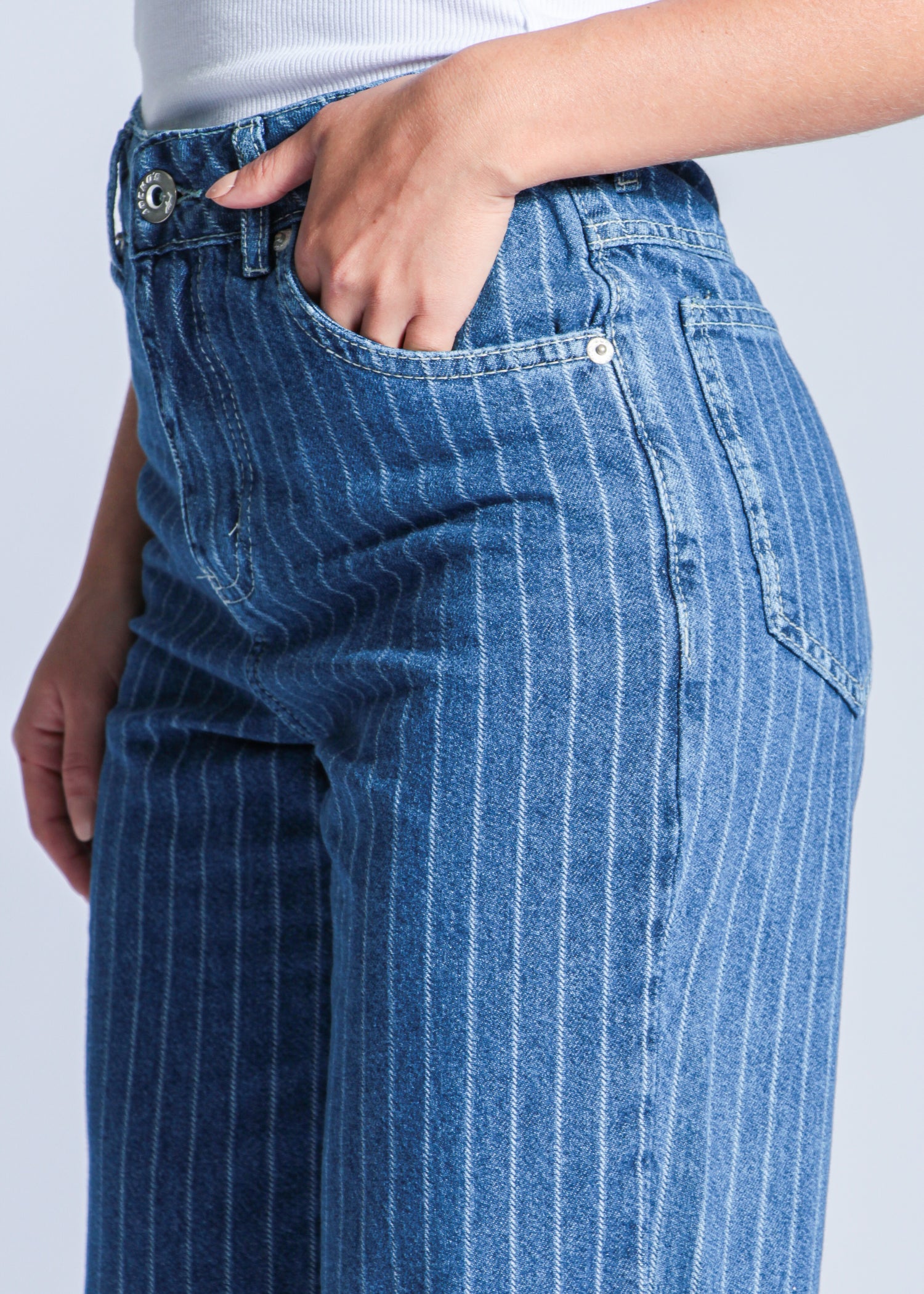 Calça Jeans Wide Leg - Risca de Giz