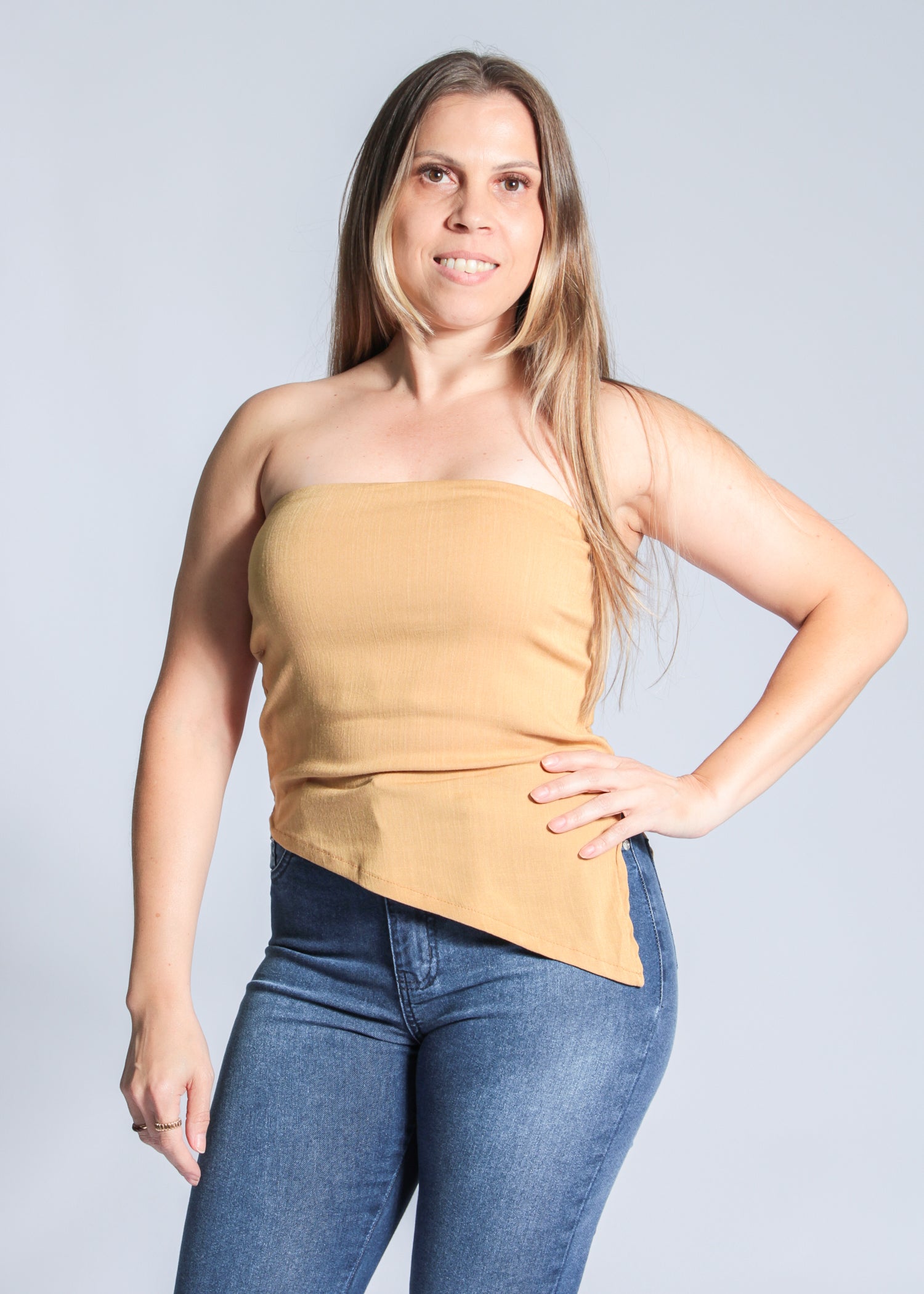 Blusa Assimétrica - Ocre