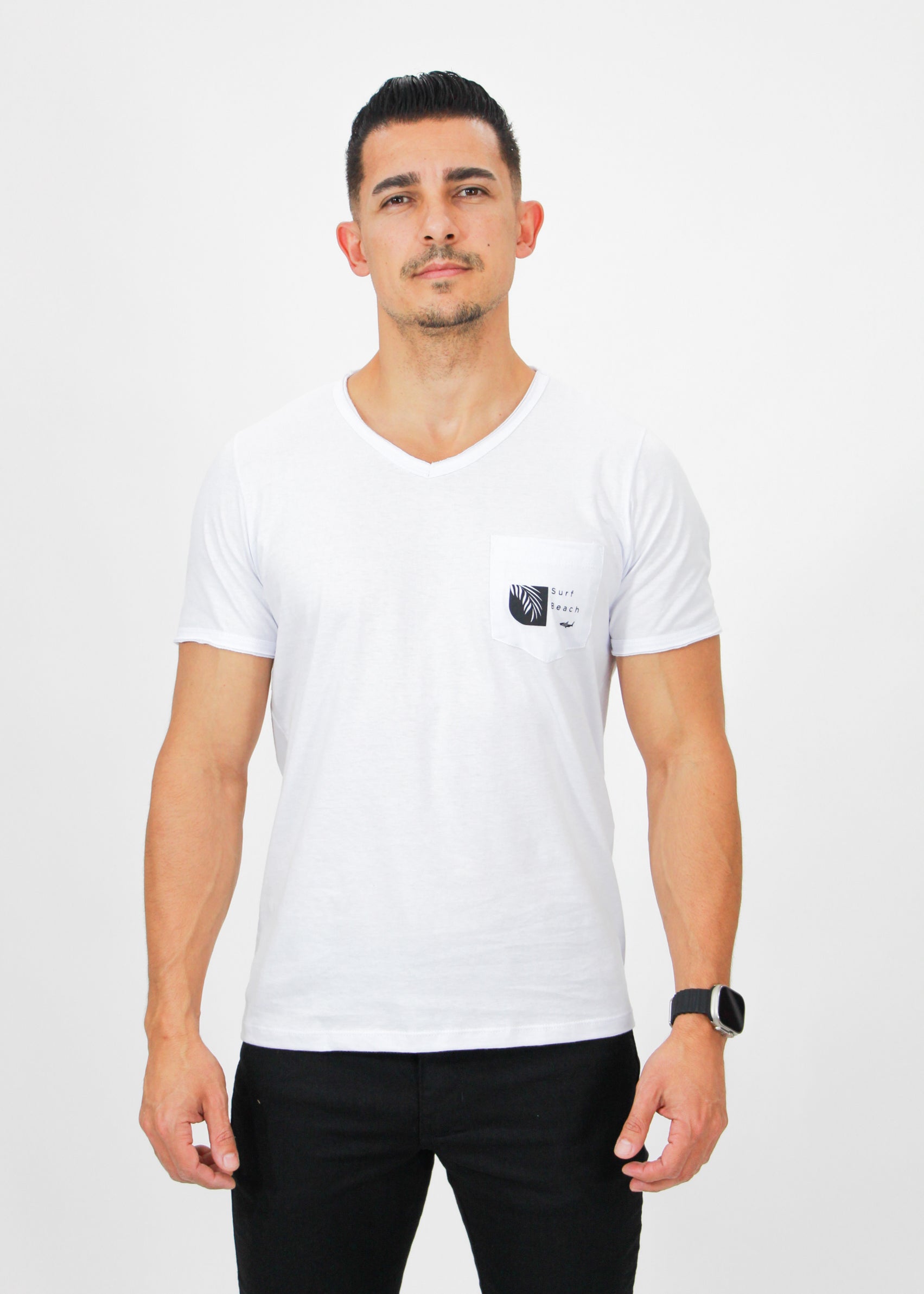 Camiseta Slim Surf Beach - Branca