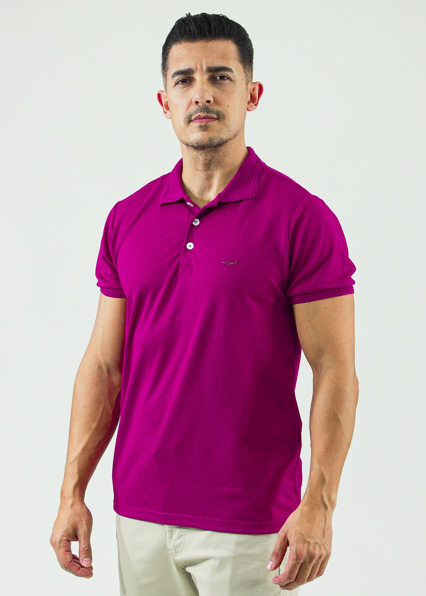 Camisa Polo Piquet - Fucsia