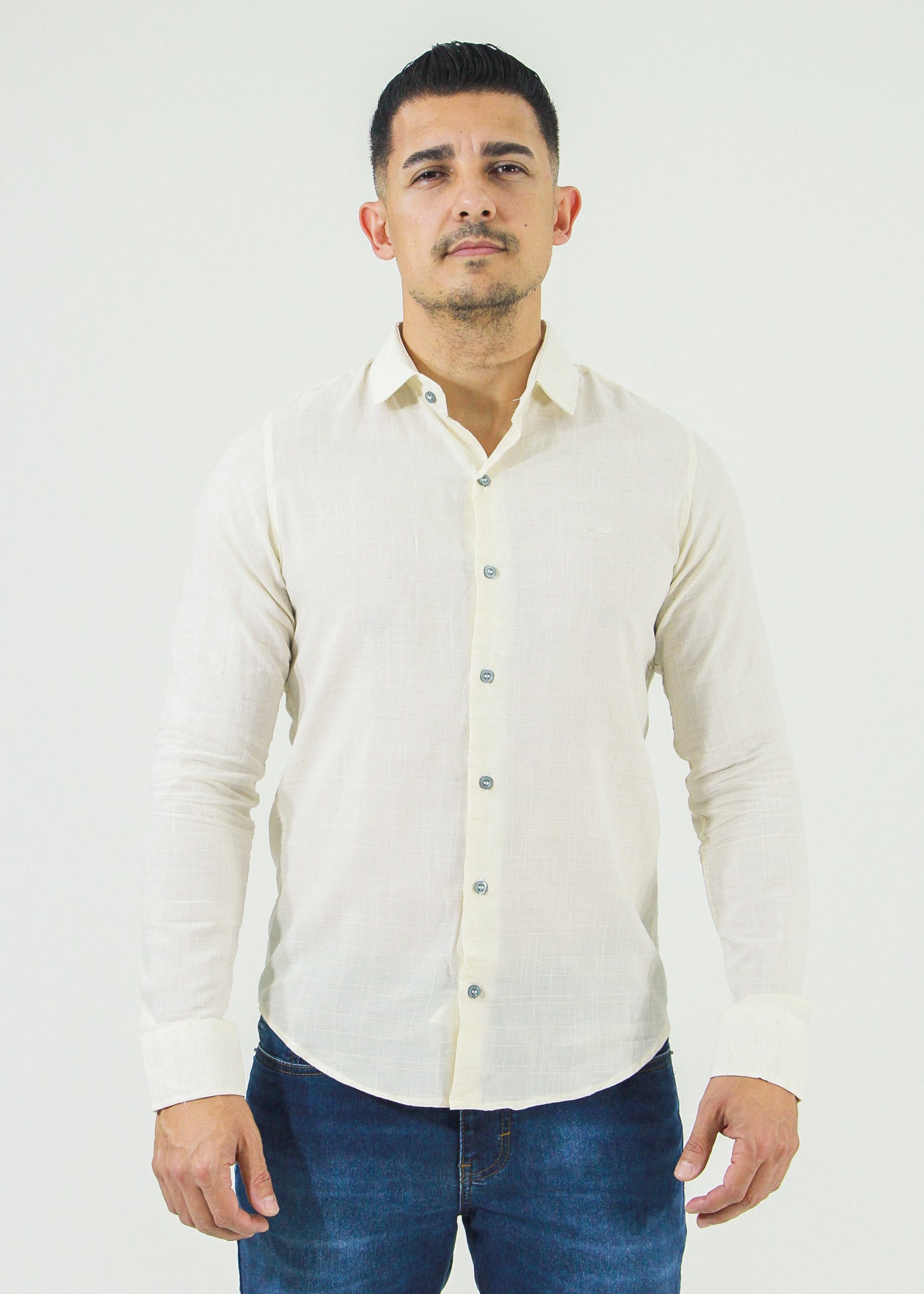 Camisa Manga Longa Linho - Off White