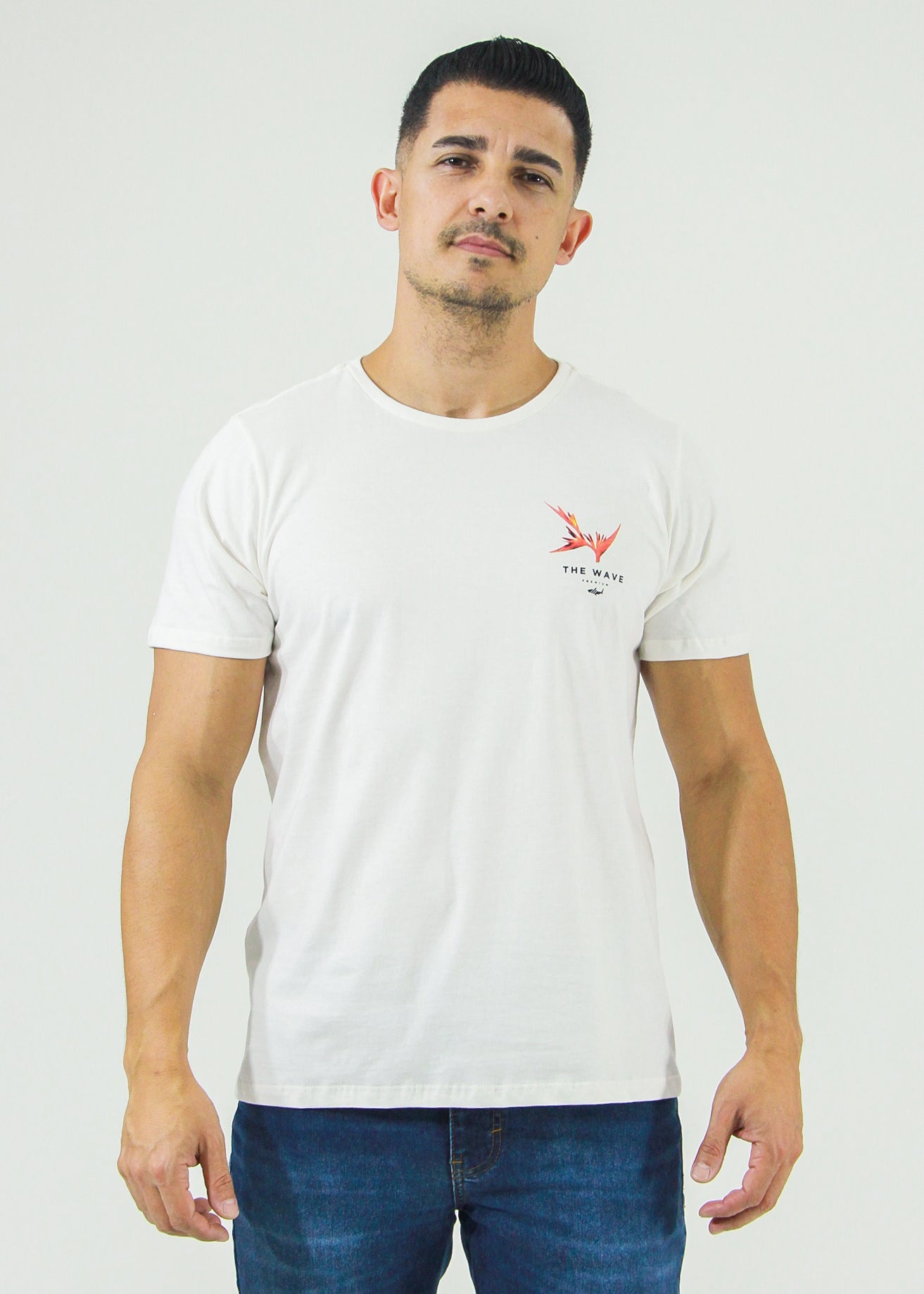 Camiseta Estampada Wave - Off White