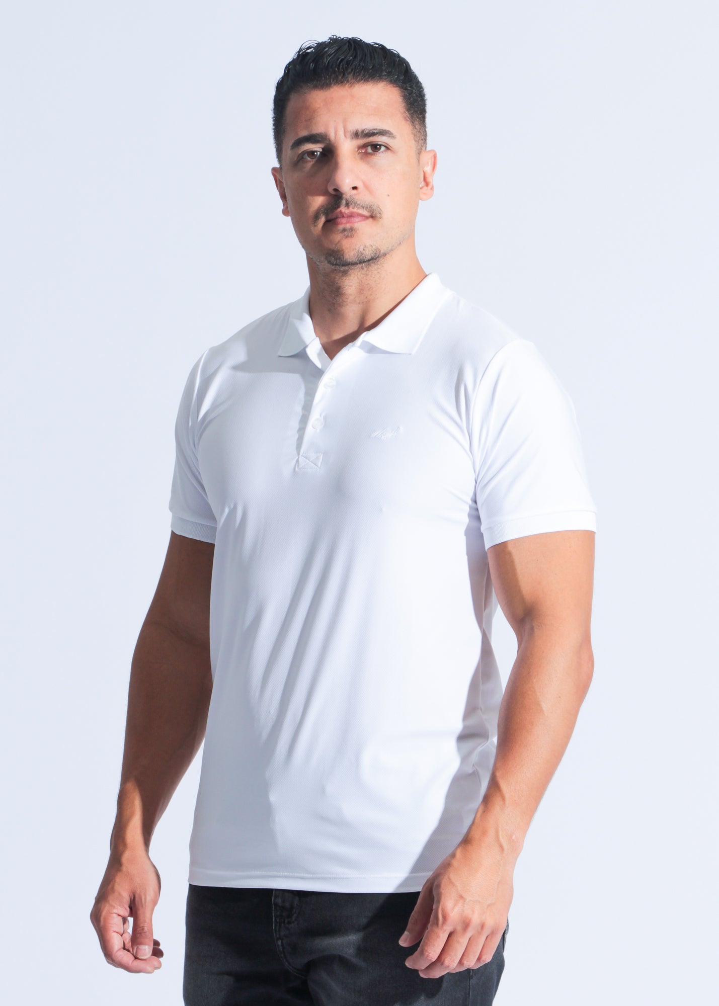 Camisa Polo Dry Fit - Branca