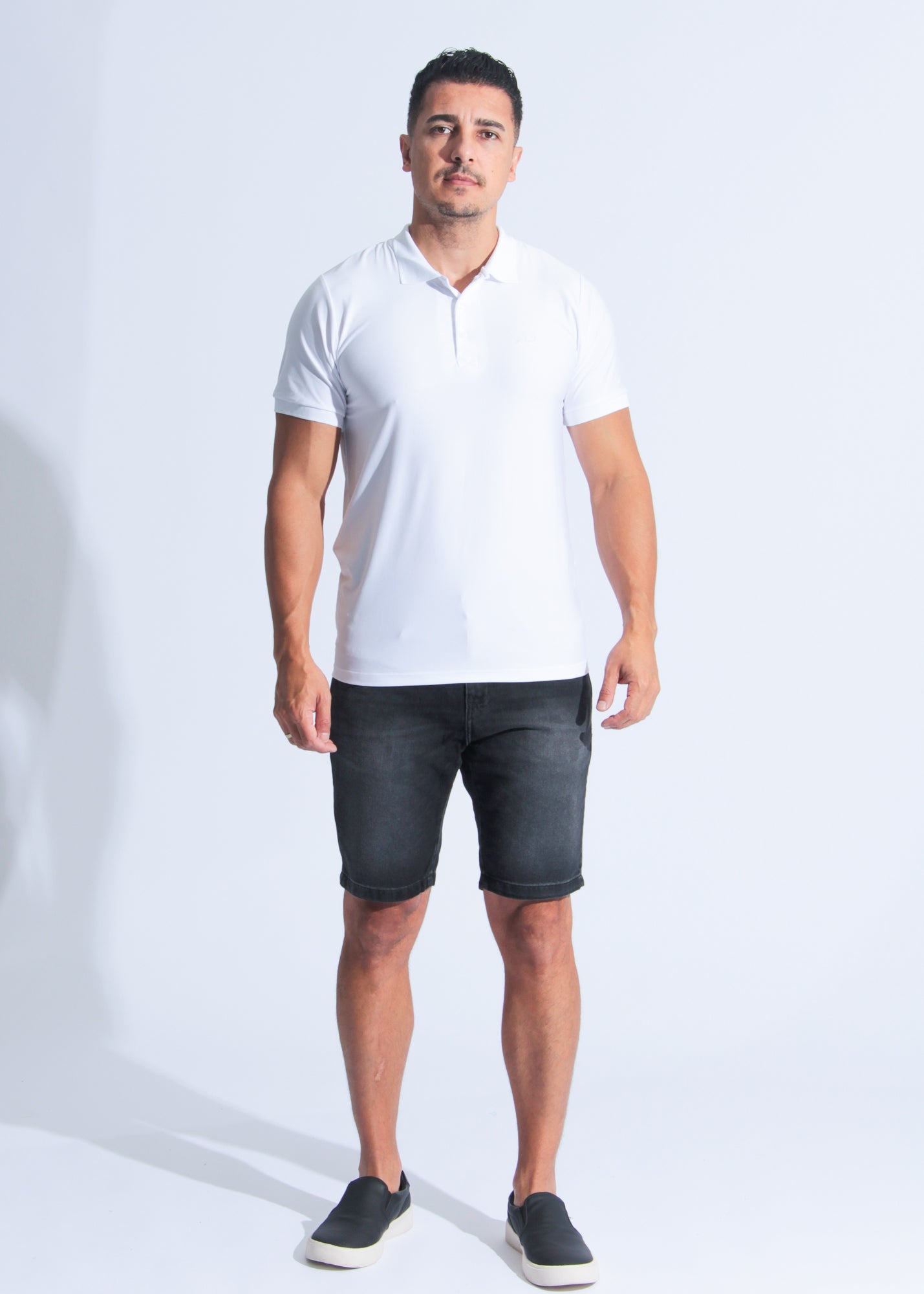 Camisa Polo Dry Fit - Branca