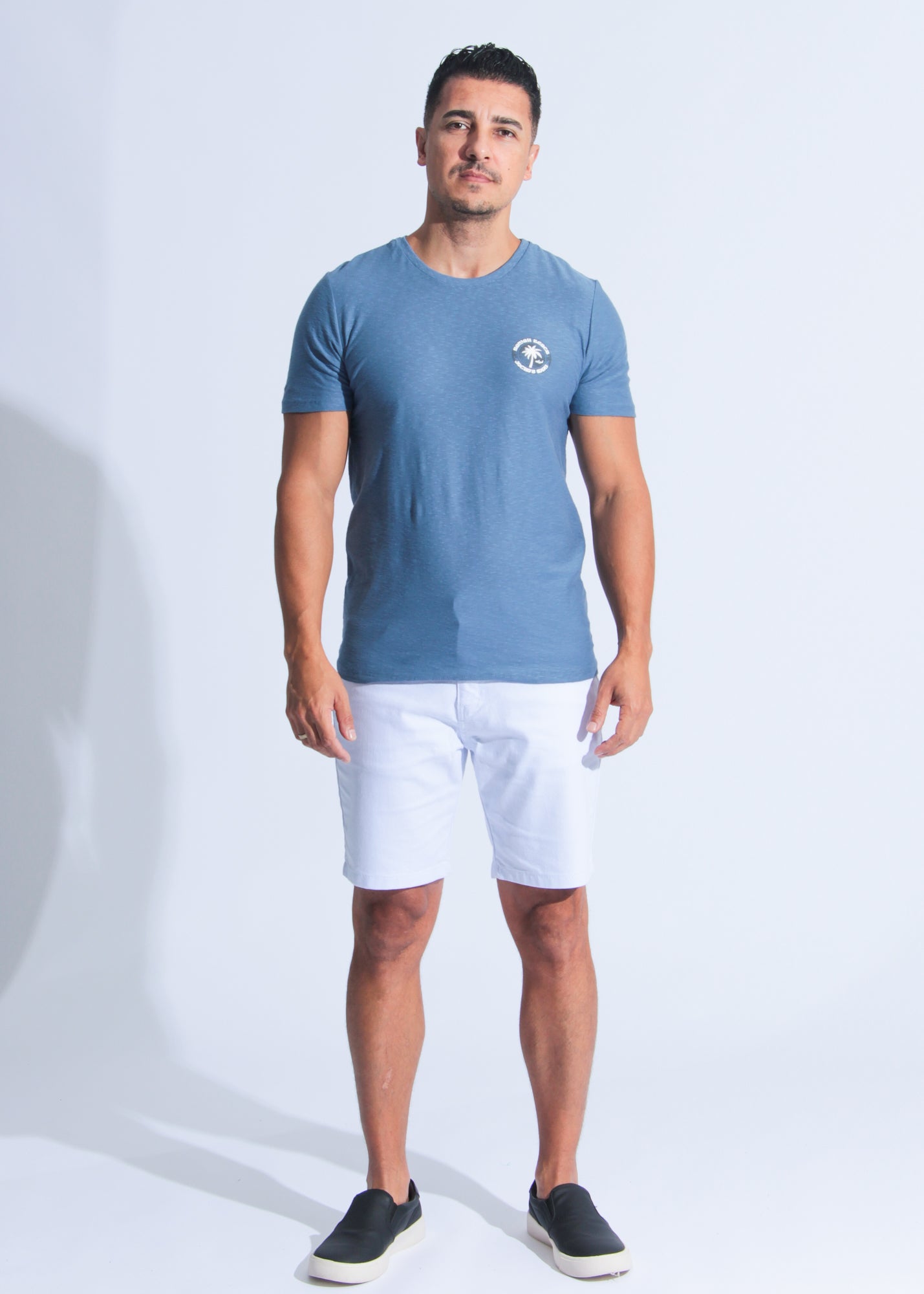 Camiseta Flamê Hawaii - Azul