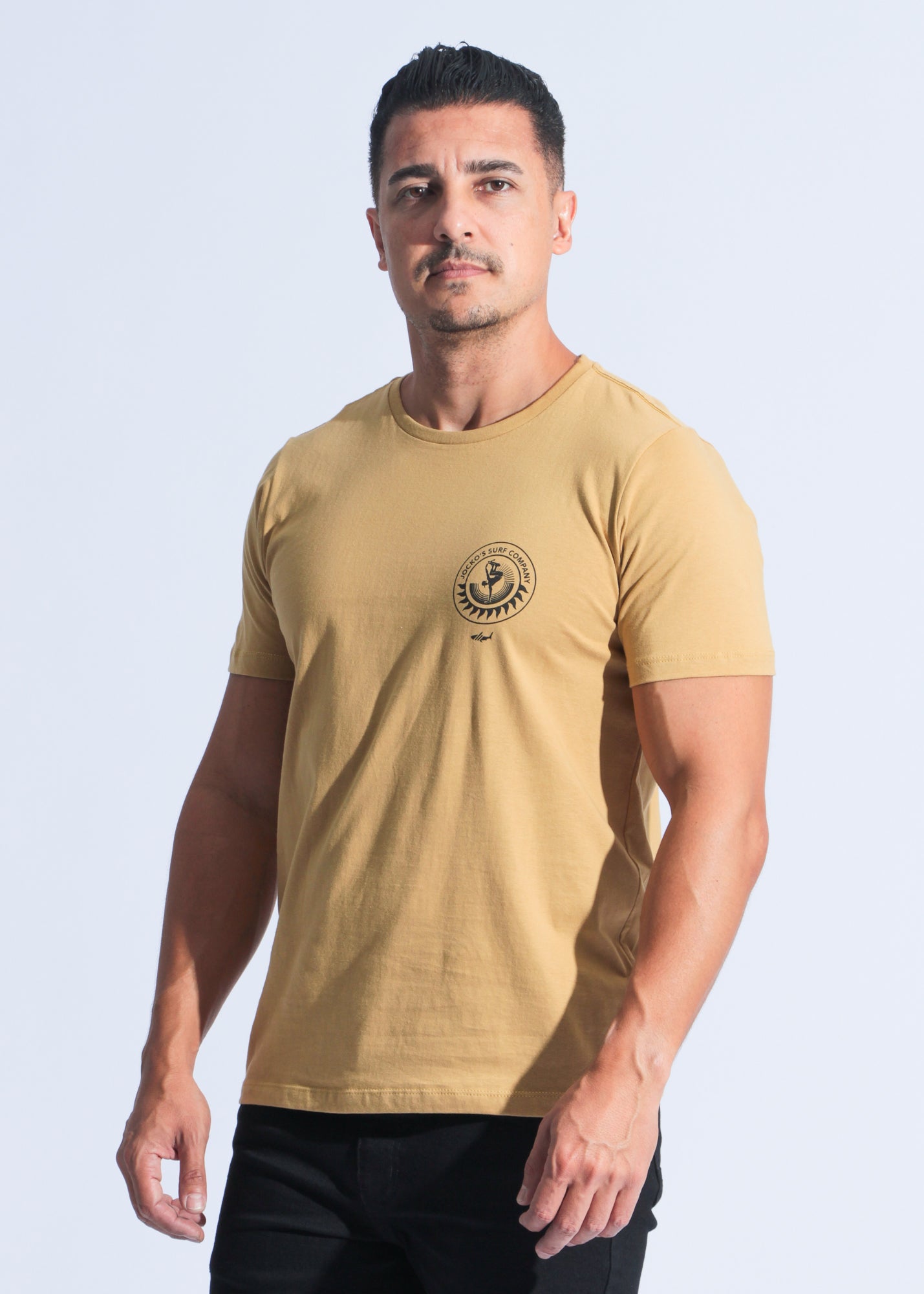 Camiseta Estampada Surf  - Ocre