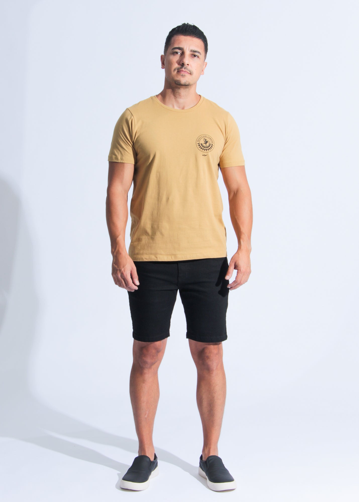 Camiseta Estampada Surf  - Ocre