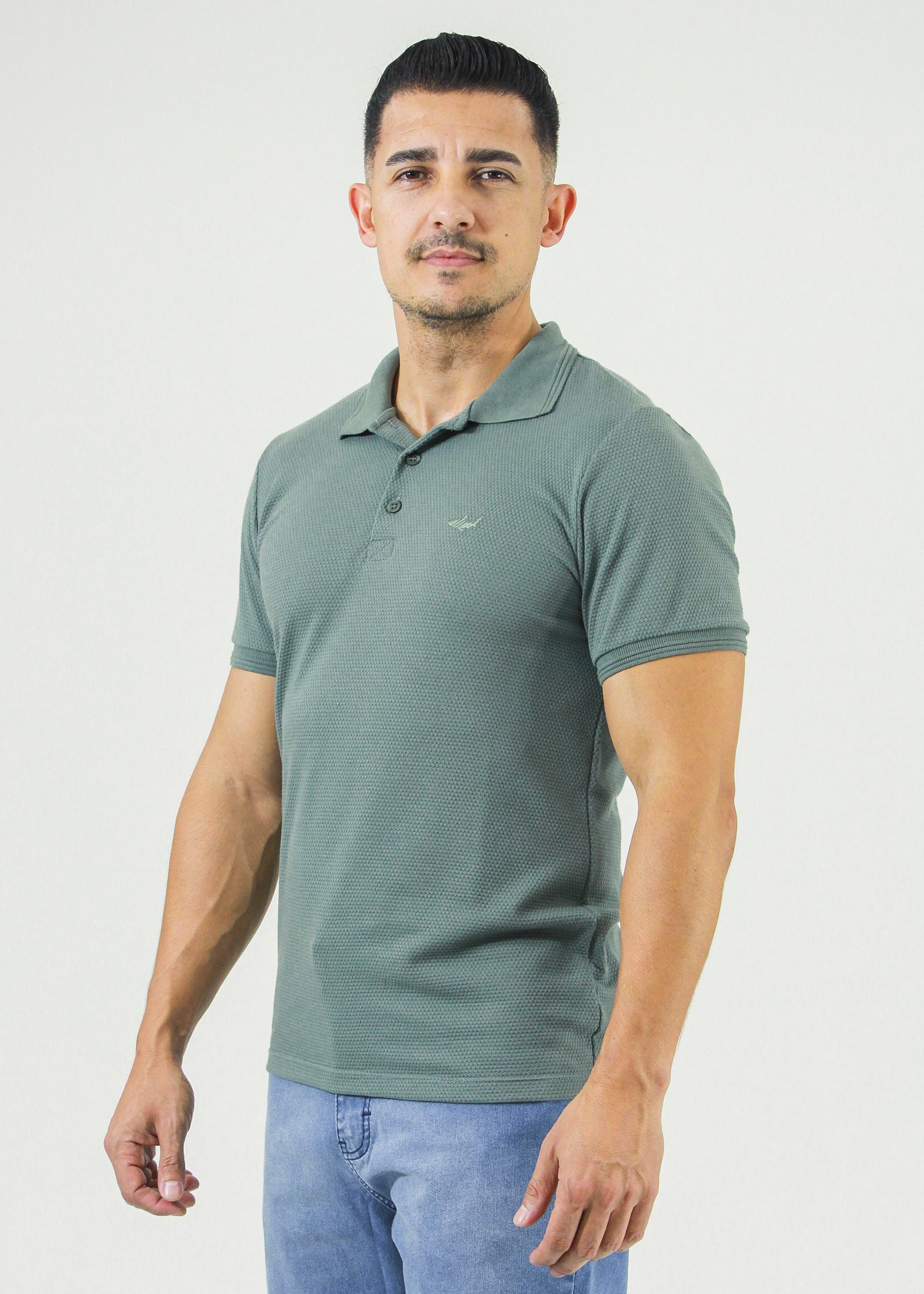 Camisa Polo Premium - Cinza