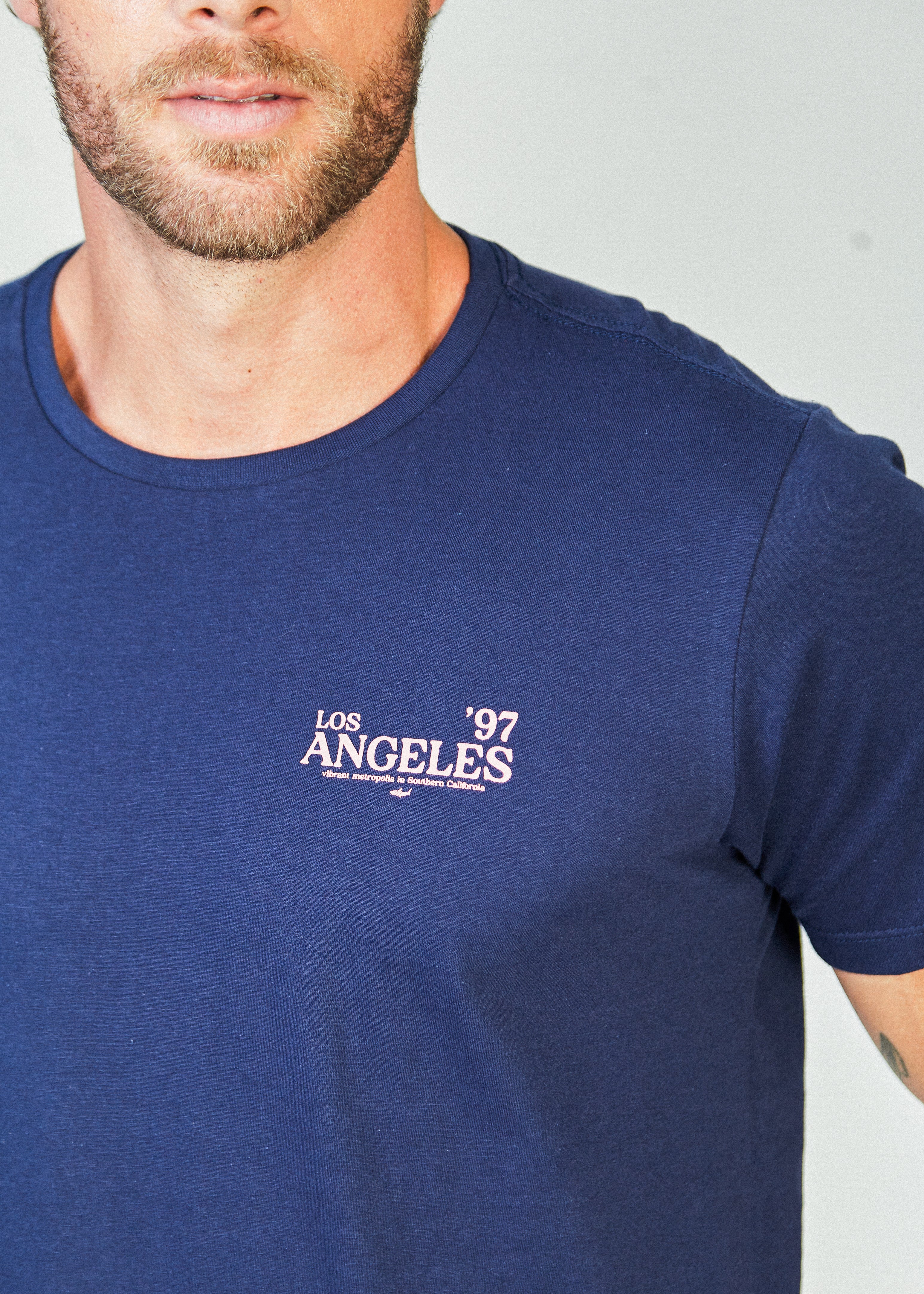 Camiseta Estampada Los Angeles - Azul Marinho