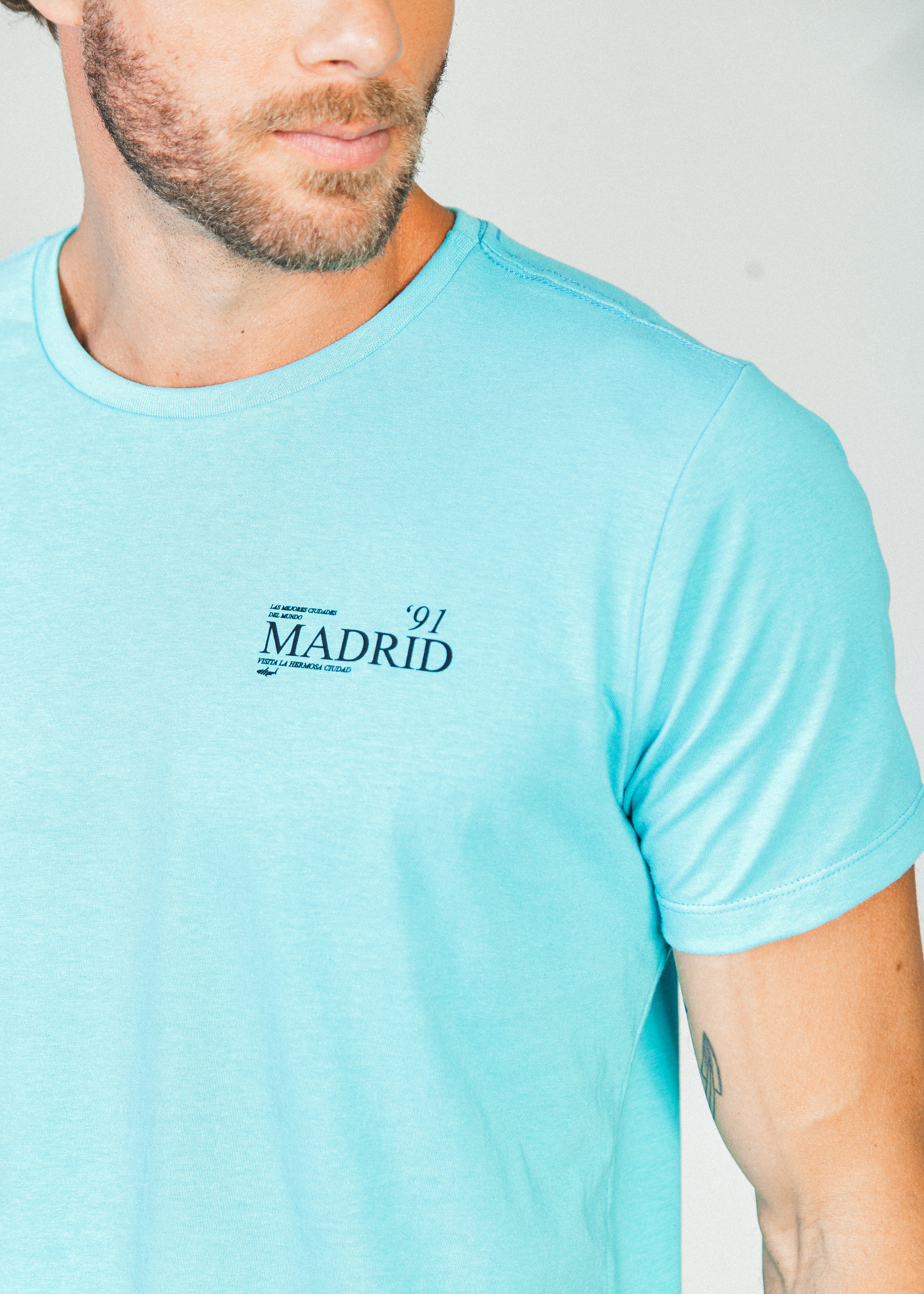 Camiseta Estampada Madrid - Azul