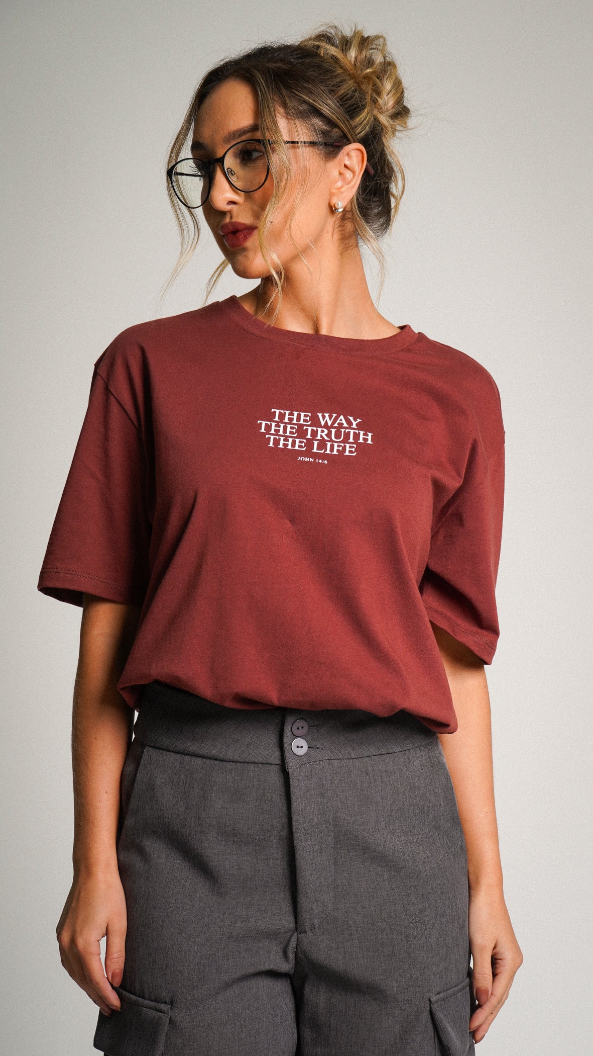 Camiseta Oversized Bordô - The Truth
