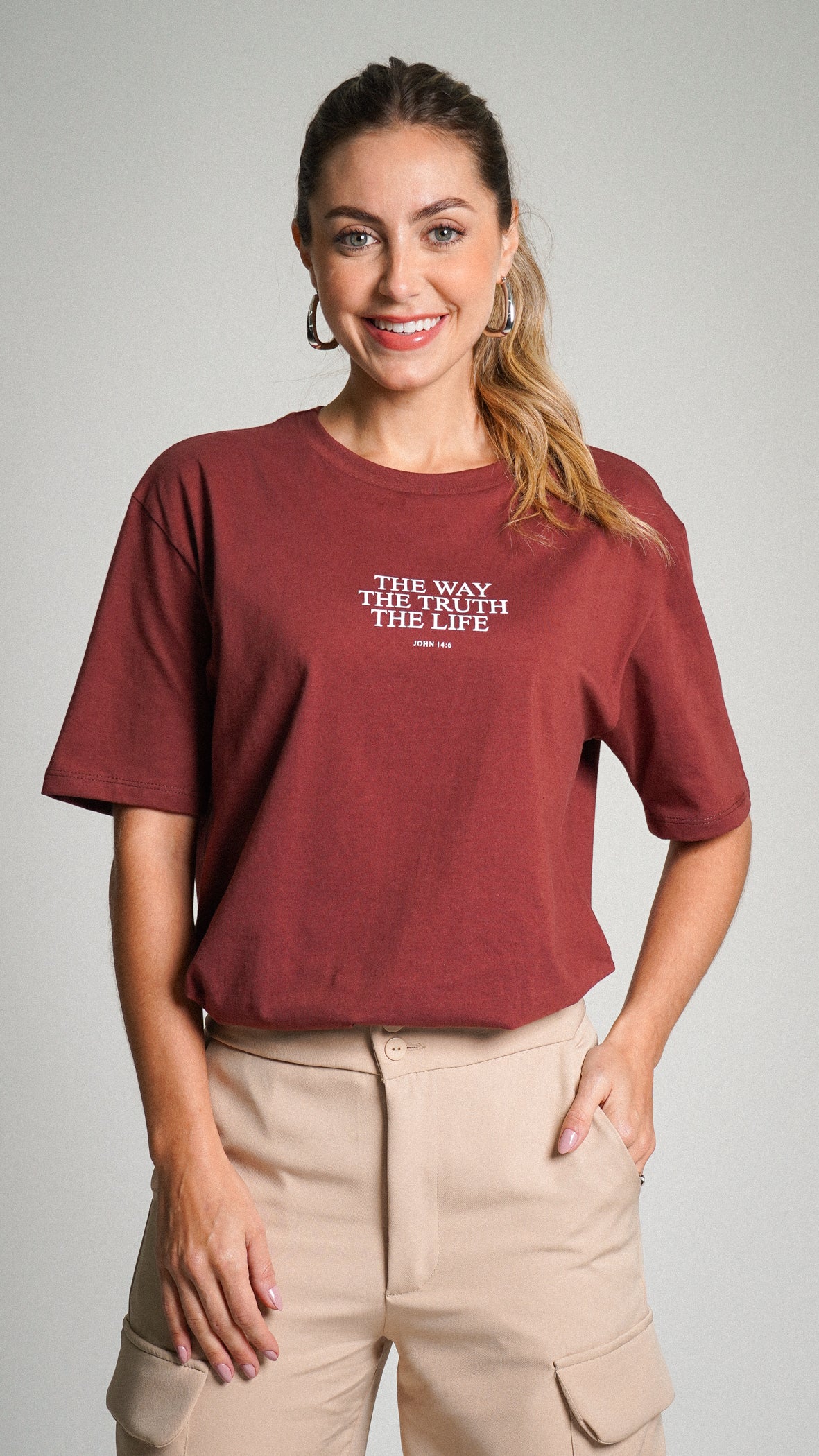 Camiseta Oversized Bordô - The Truth